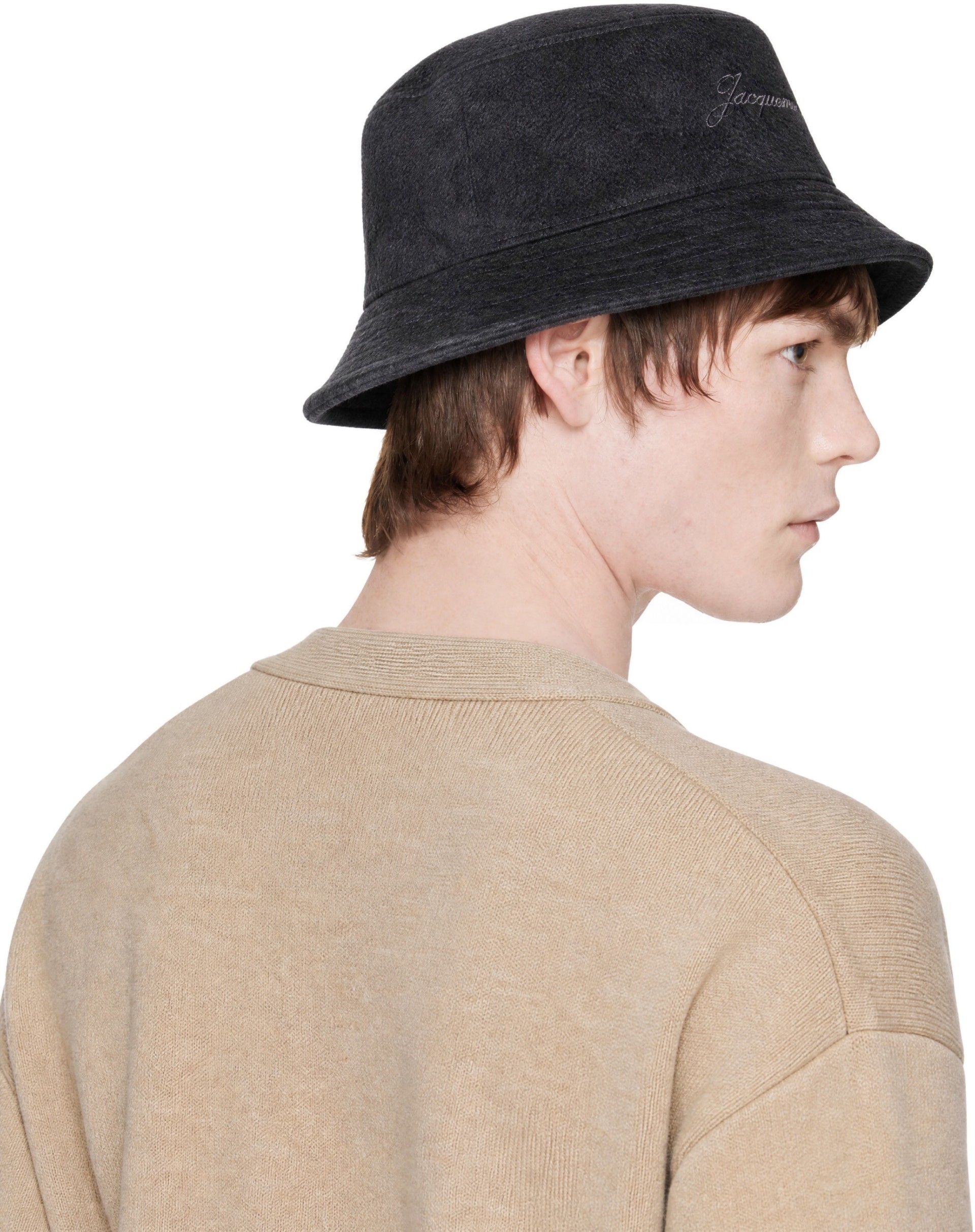 JACQUEMUS - Chapeau bob Cachemiro gris