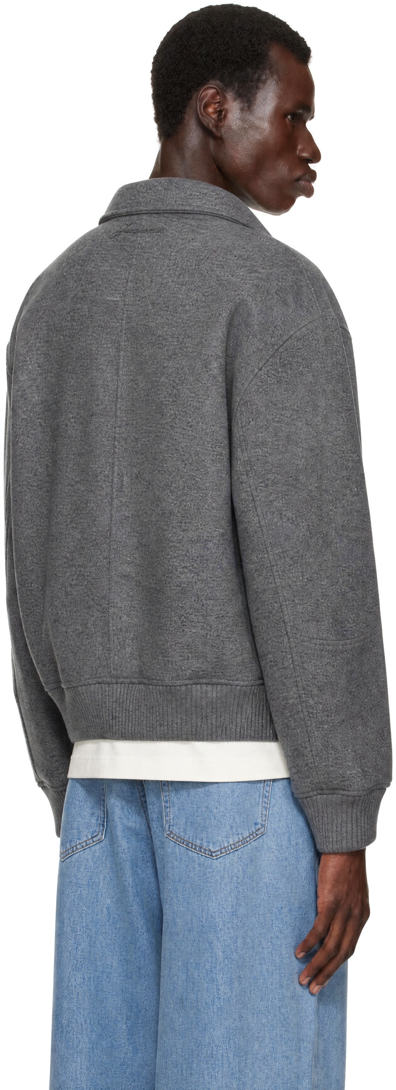 JACQUEMUS - Blouson aviateur Feltro gris