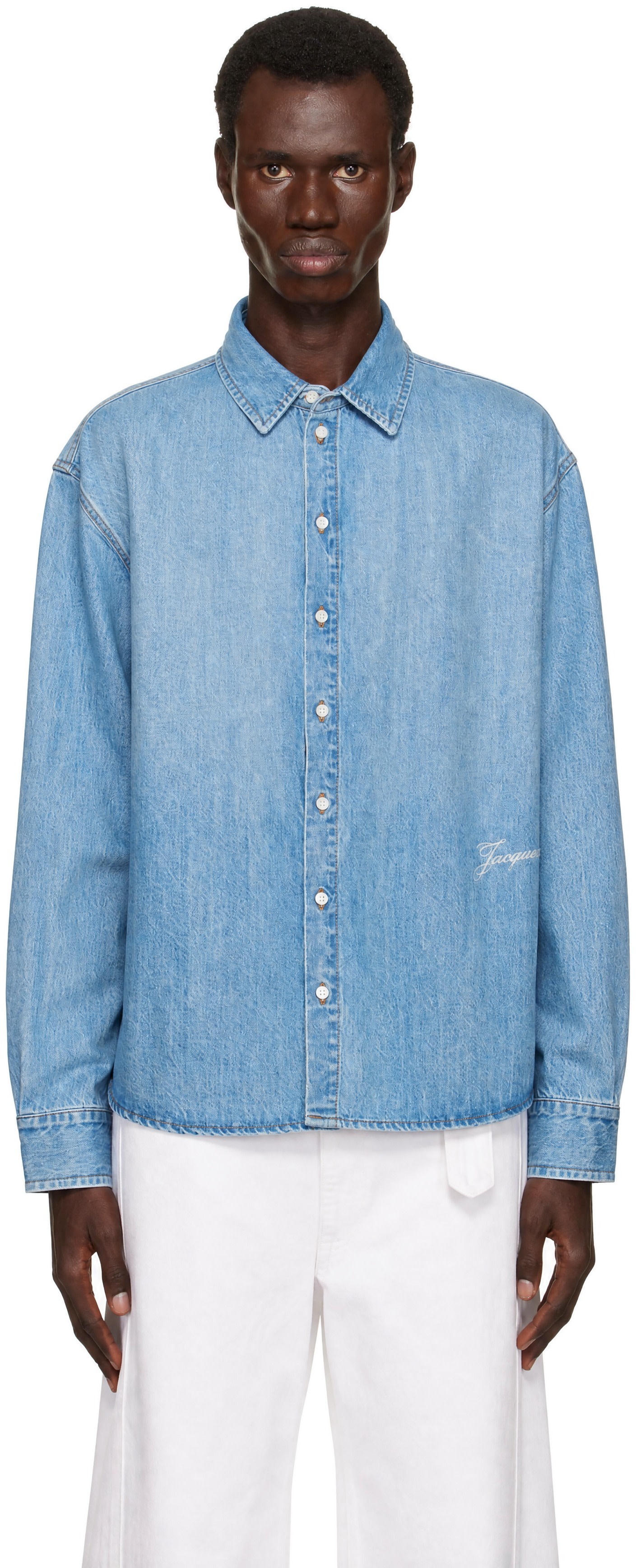 JACQUEMUS - Blue 'The Simon Denim' Shirt