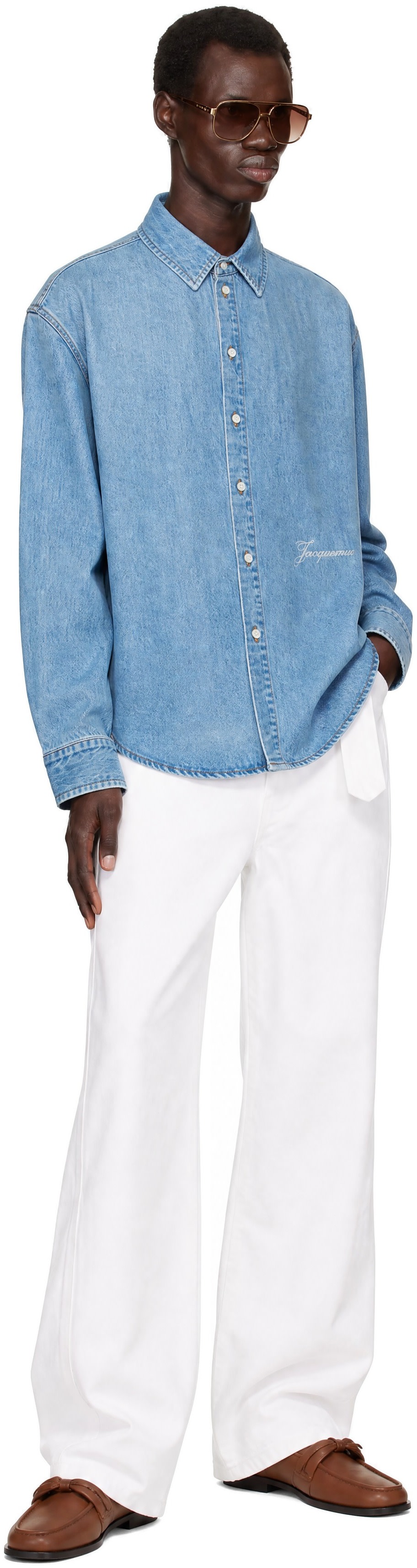 JACQUEMUS - Blue 'The Simon Denim' Shirt