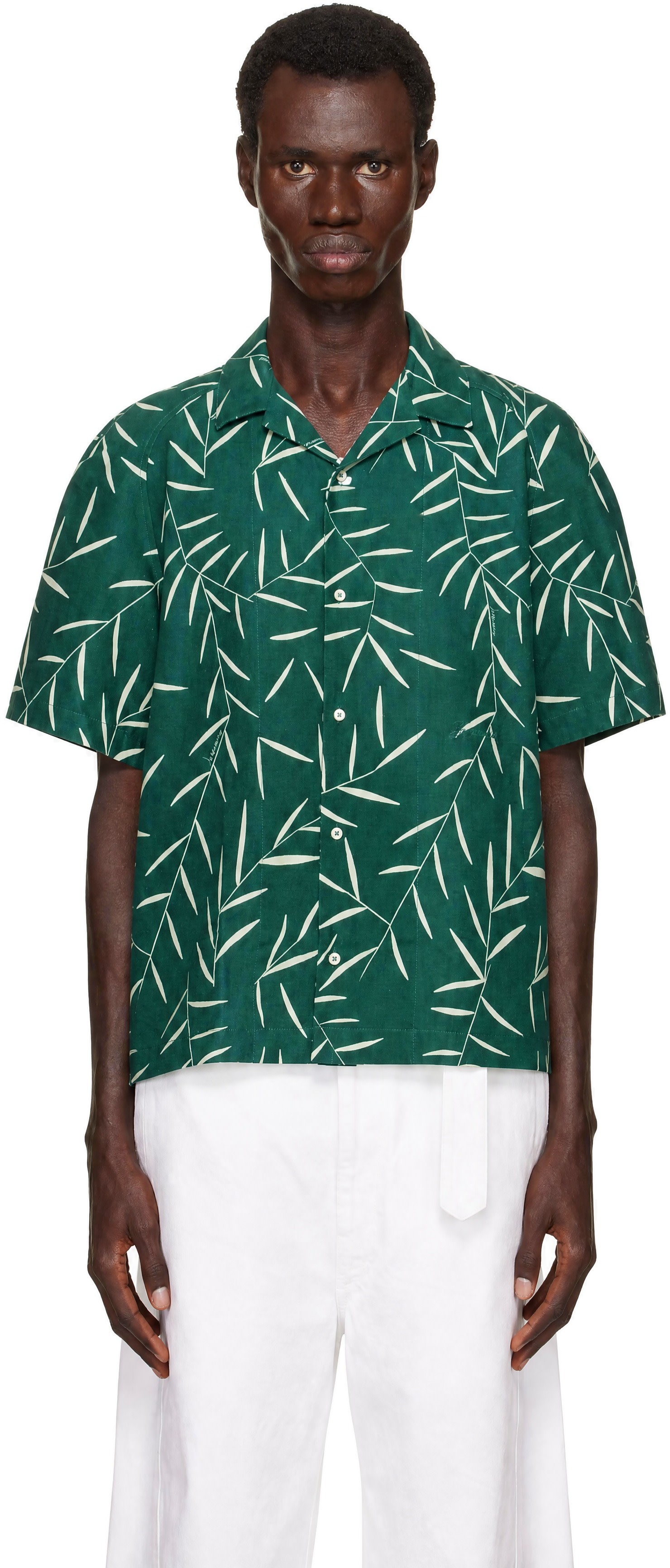 JACQUEMUS: Green 'The Fonccio' Shirt | SSENSE