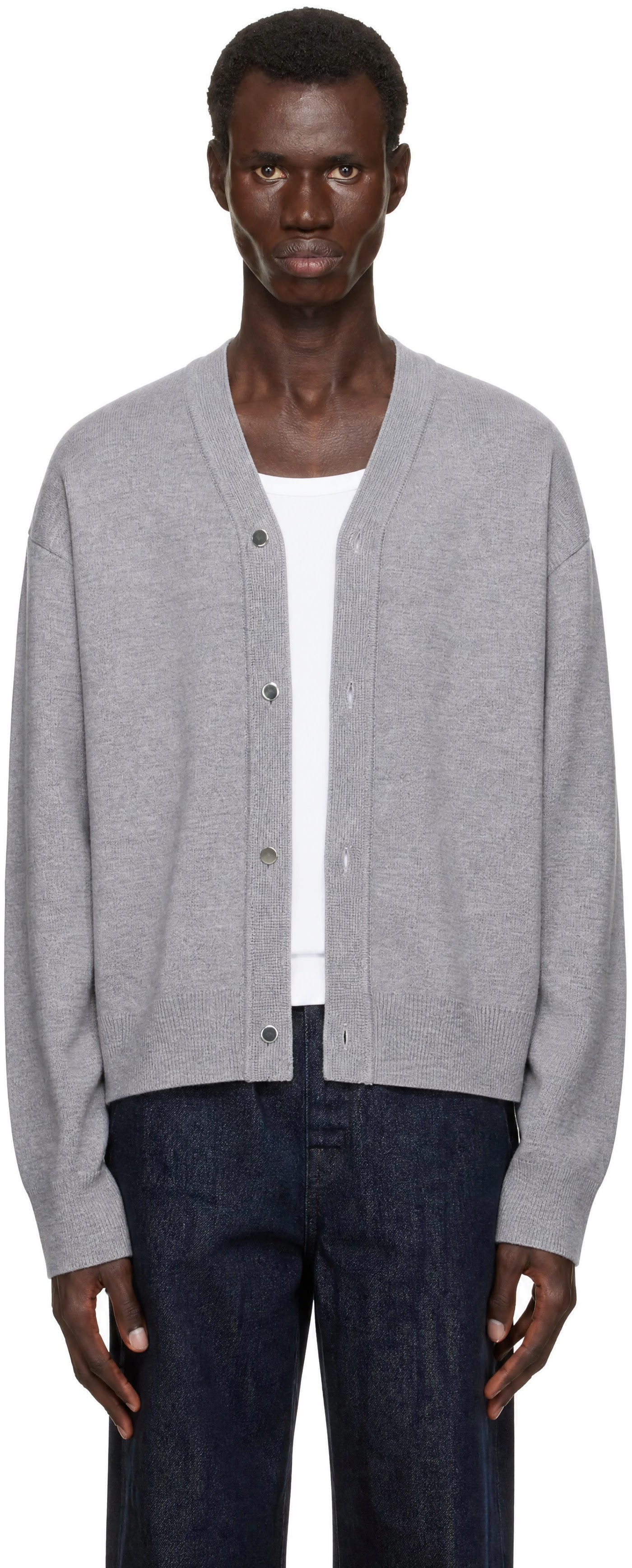 JACQUEMUS - Gray 'The Buttoned' Cardigan
