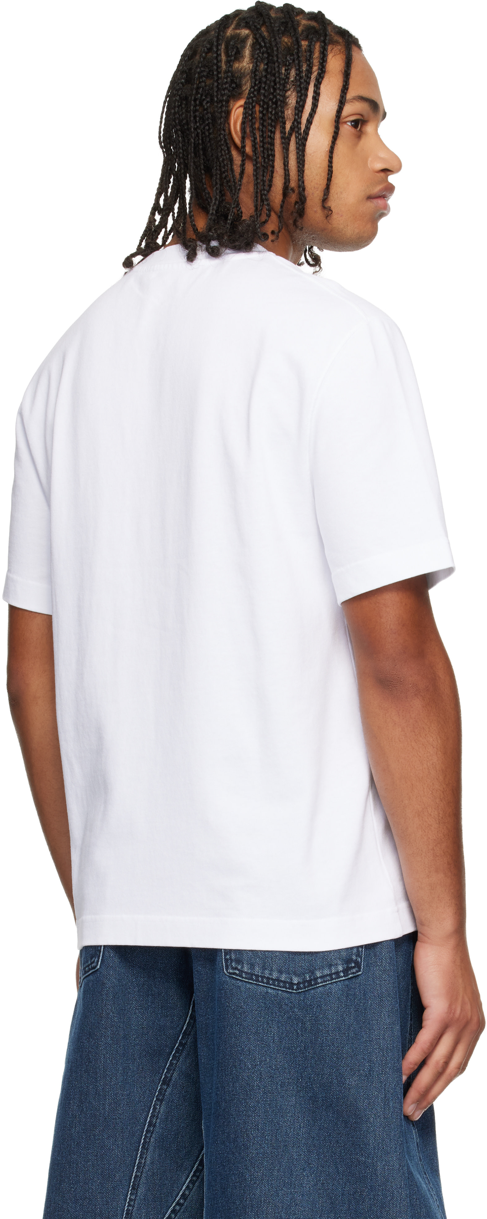 JACQUEMUS: White 'Le T-shirt Gros Grain' T-shirt | SSENSE Canada
