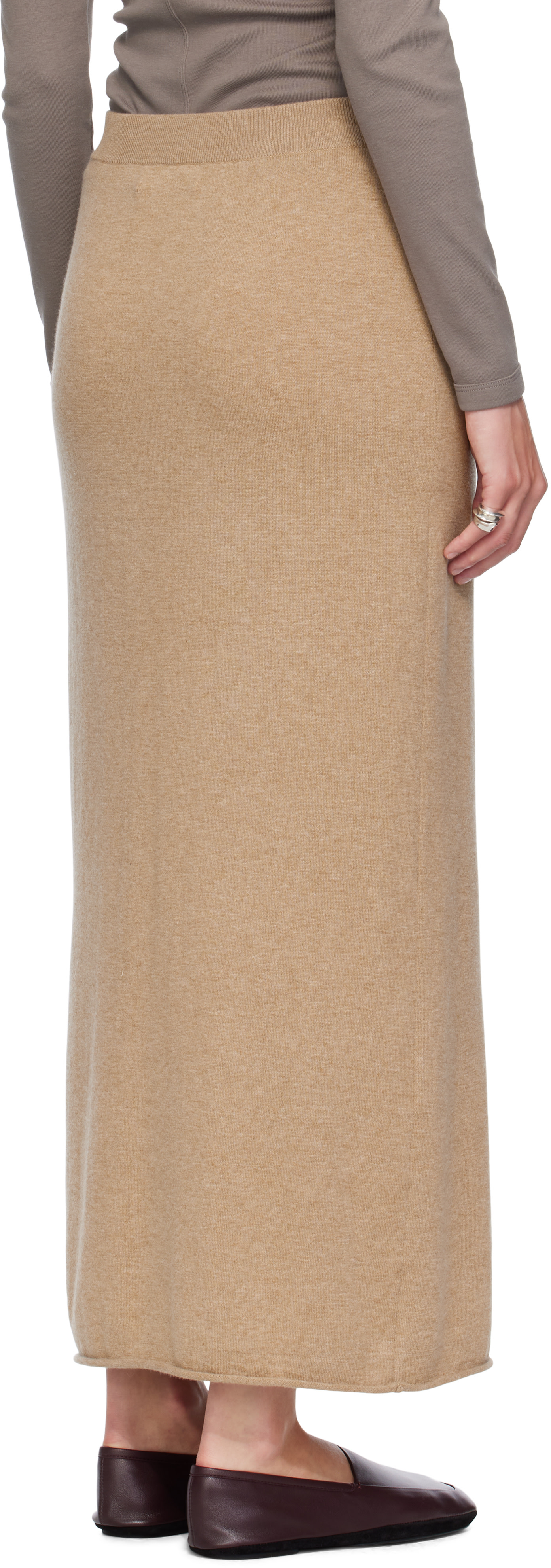 LISA YANG - Jupe midi Charlotta beige