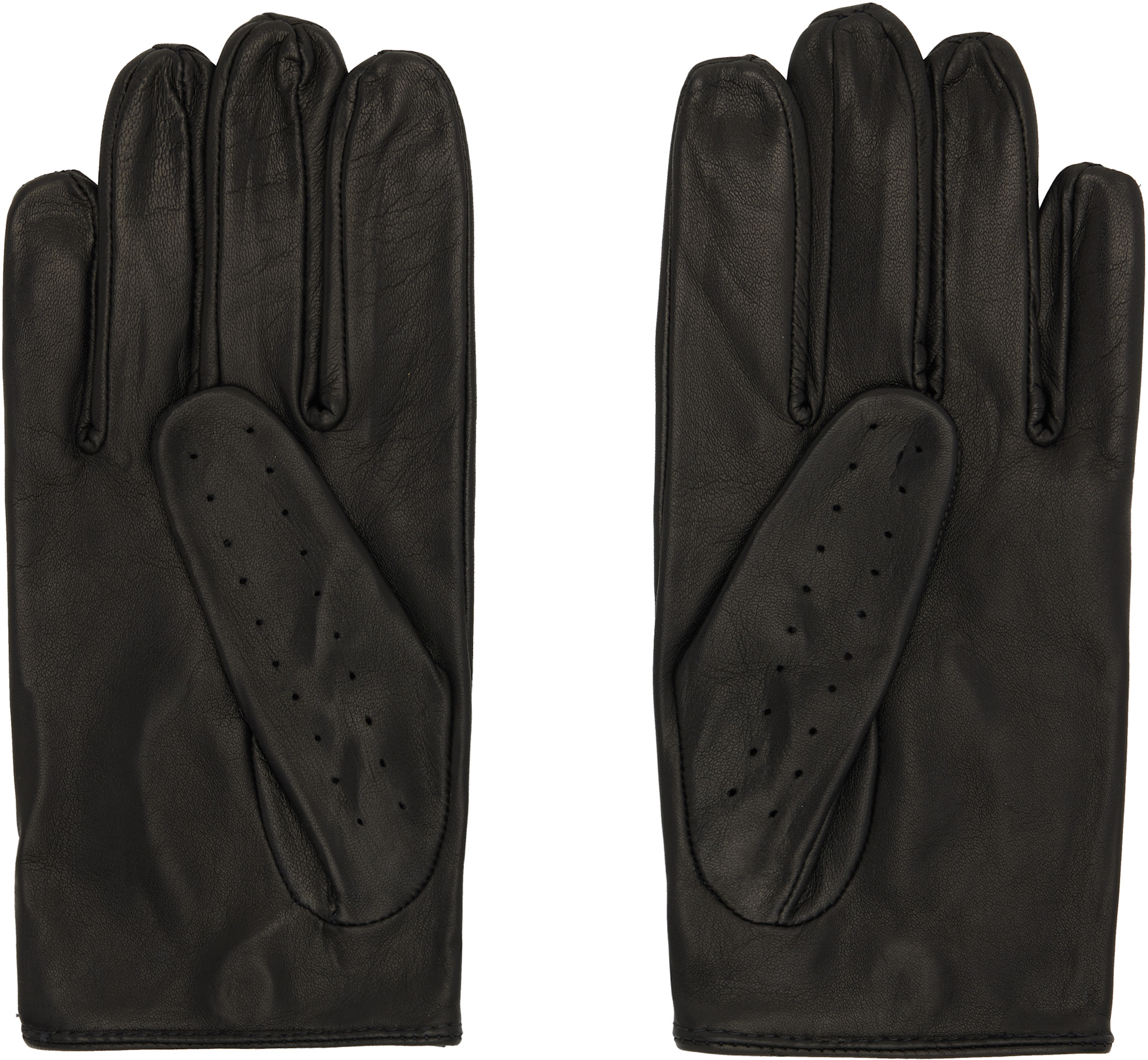 Ernest W. Baker: Black Leather Driving Gloves | SSENSE