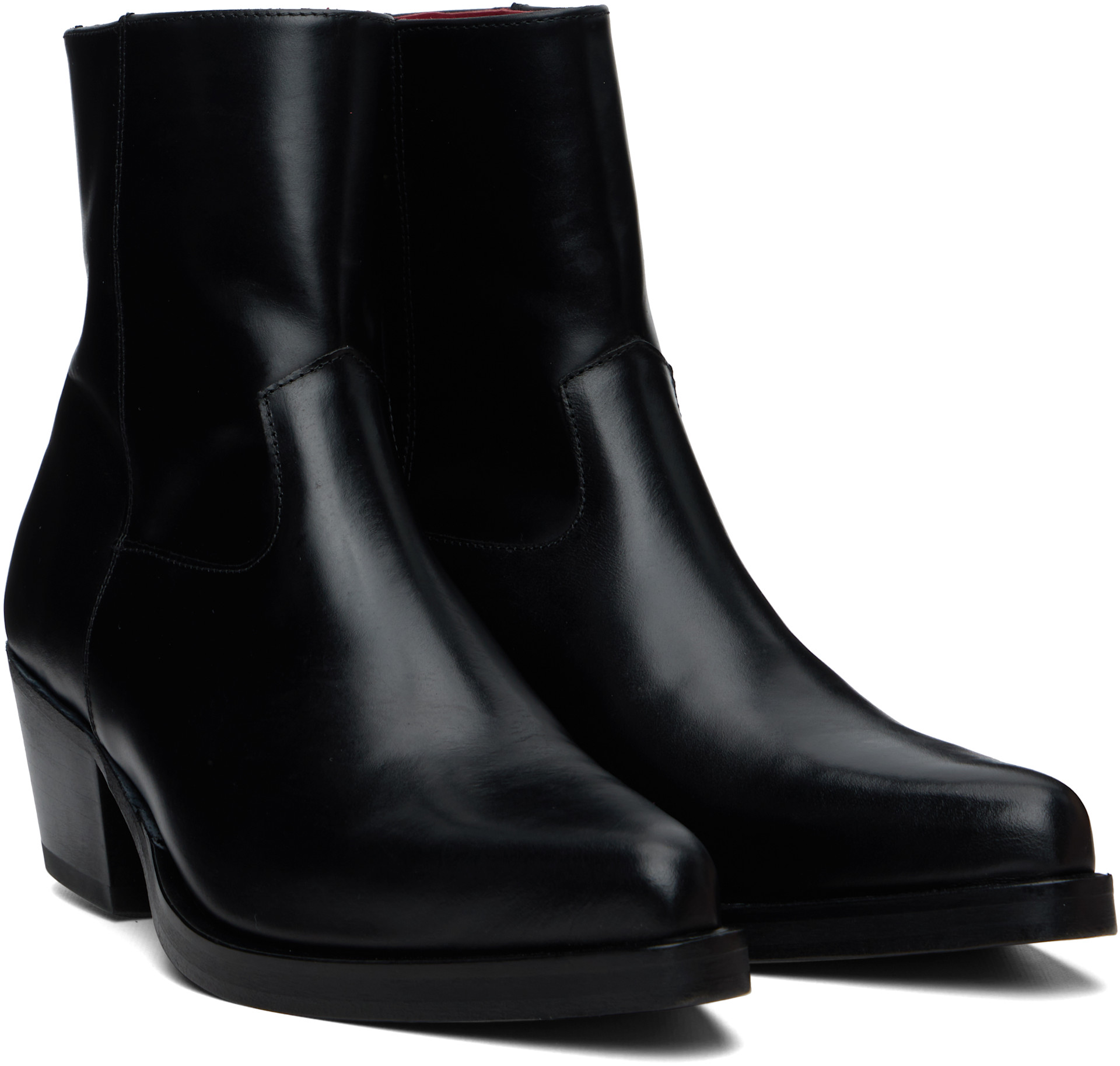 ꧁꧂Ernest W. Baker Ernest W. Baker: Black Western Boots | SSENSE