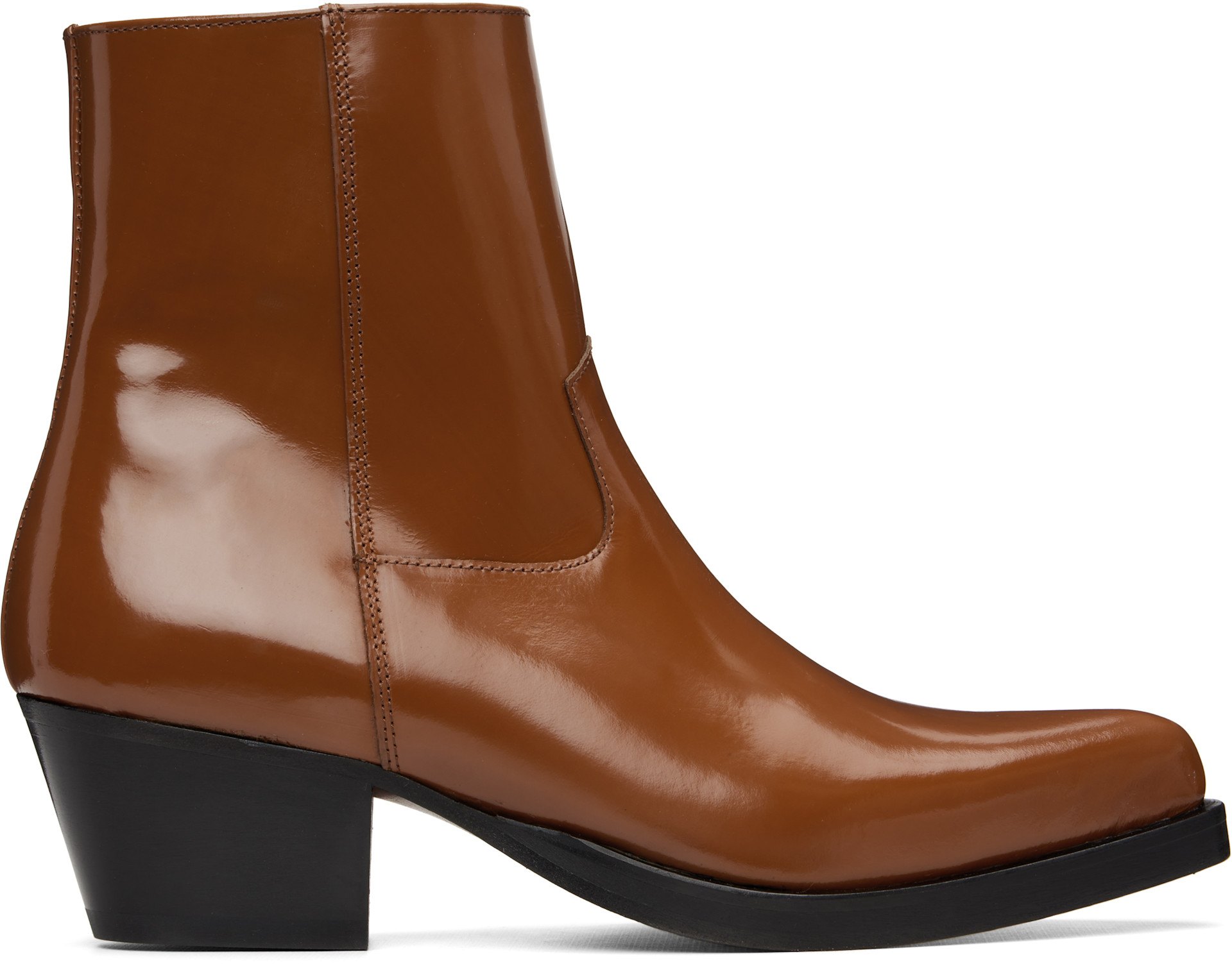 Ernest W. Baker - Tan Western Boots