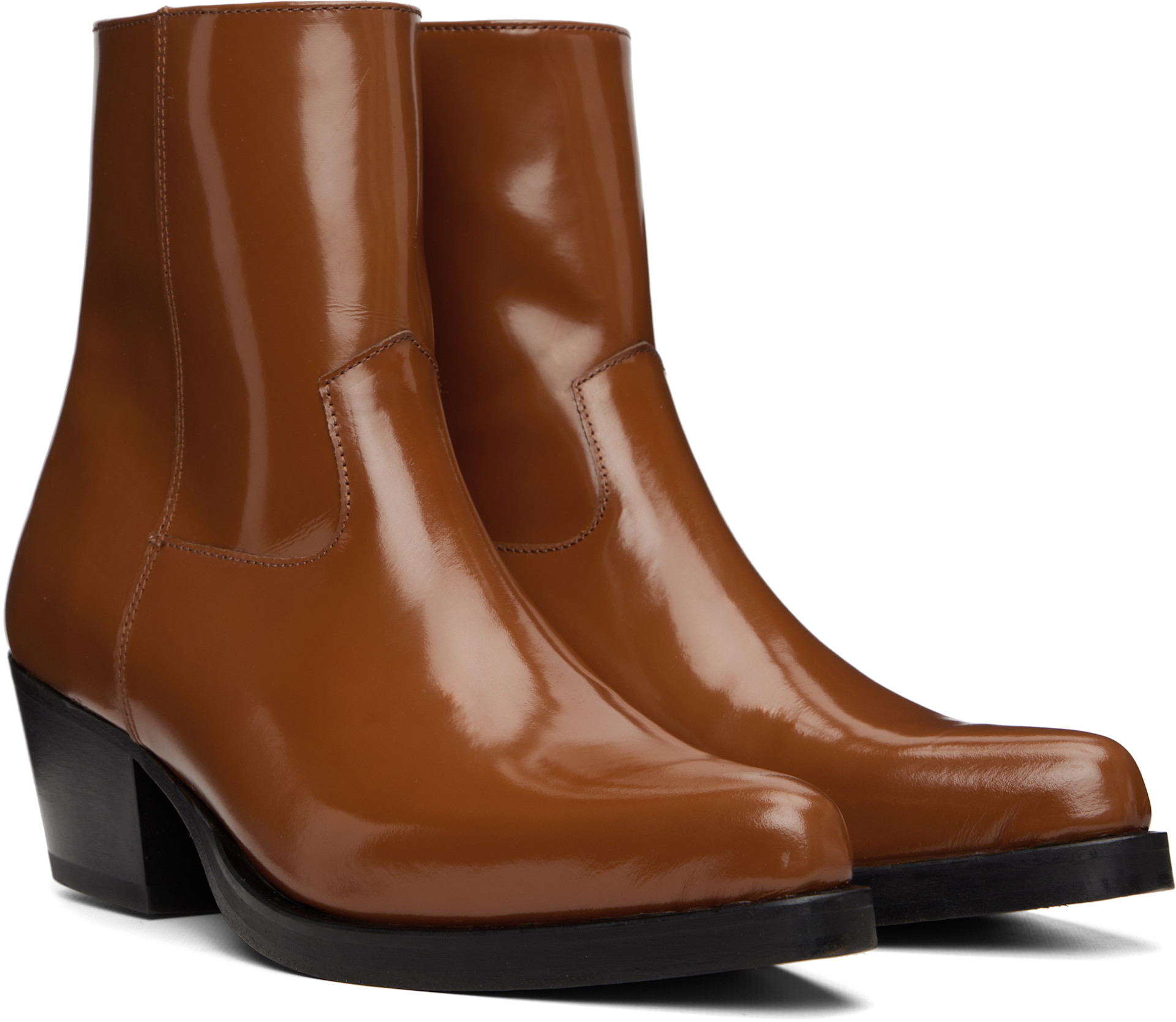 Ernest W. Baker - Tan Western Boots