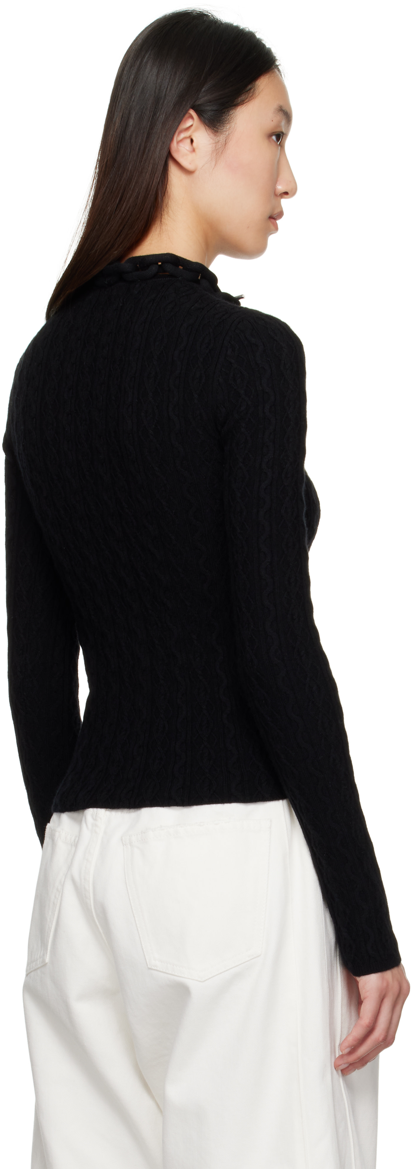 Rabanne - Pull noir en laine