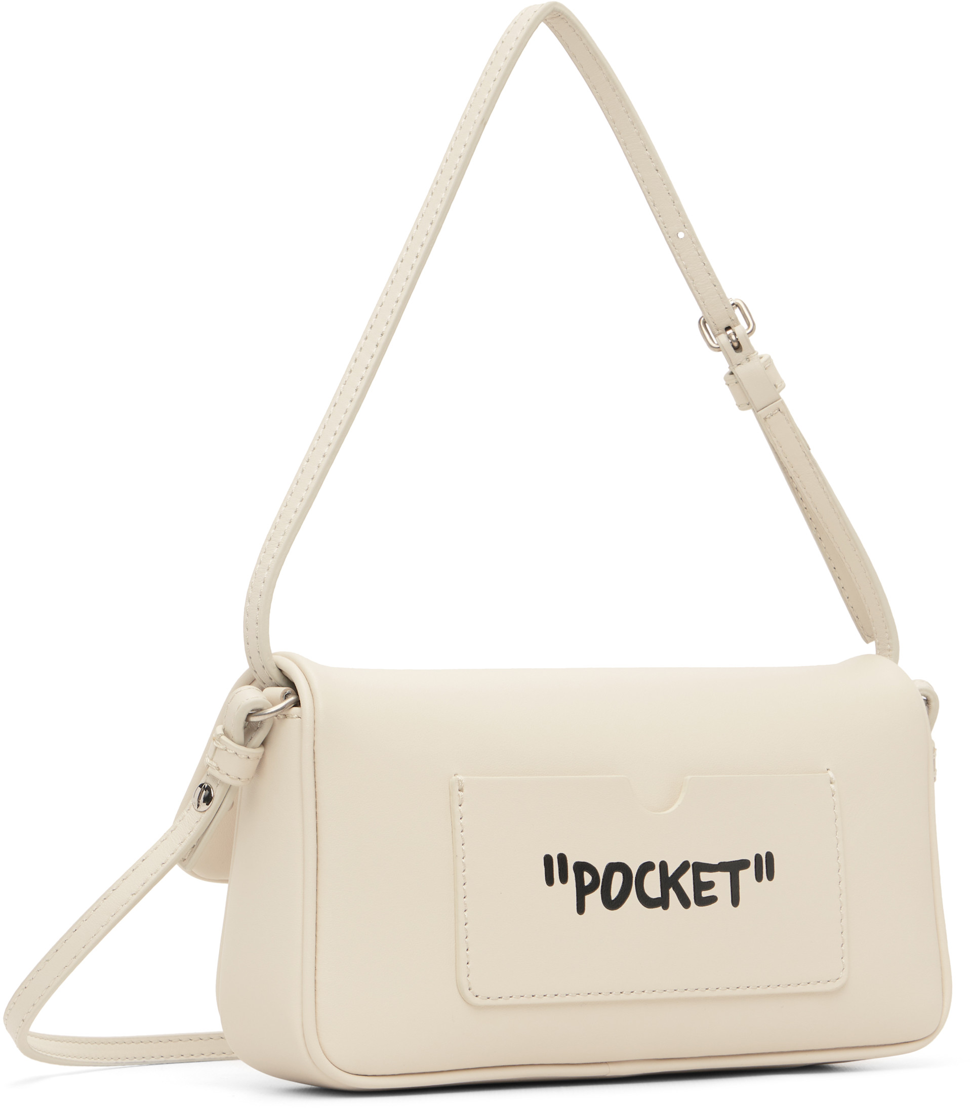 Off-White: Off-White Jitney Shoulder 0.7 Quote Bag | SSENSE