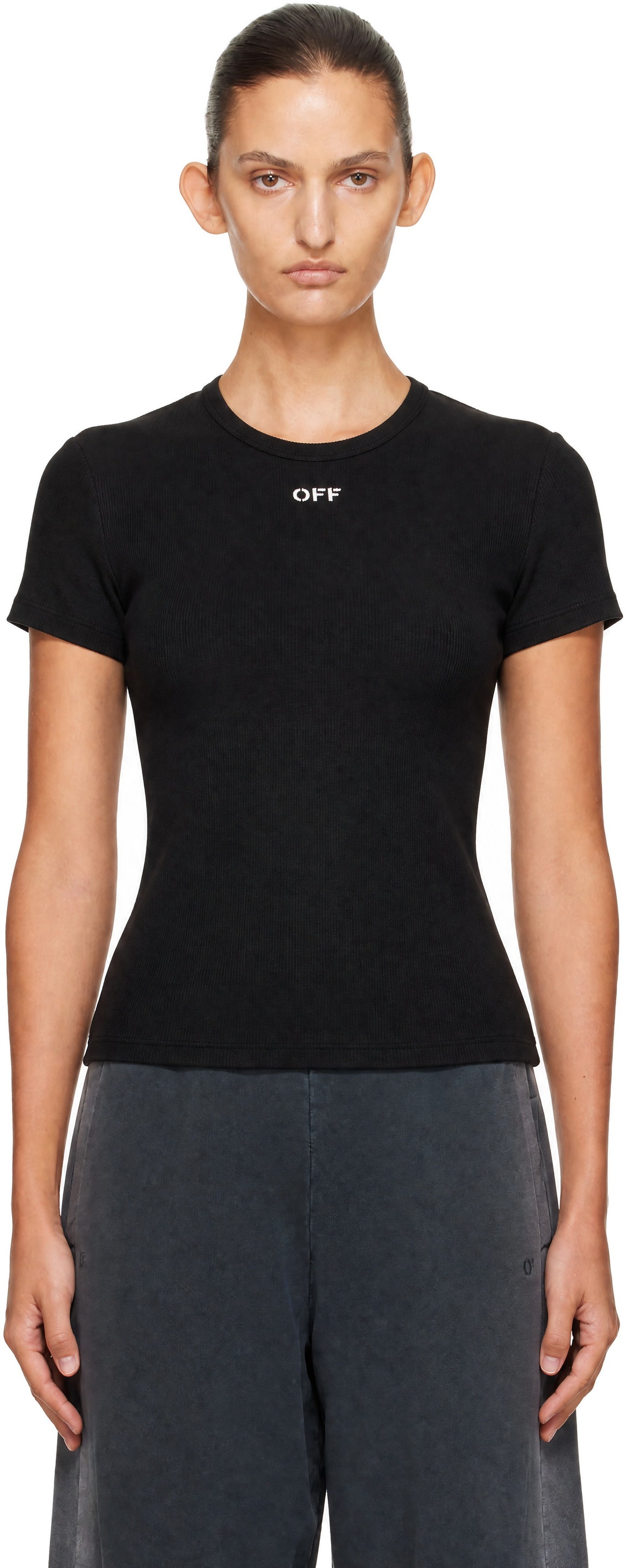 Off-White - Black 'Off' Stamp Basic T-Shirt