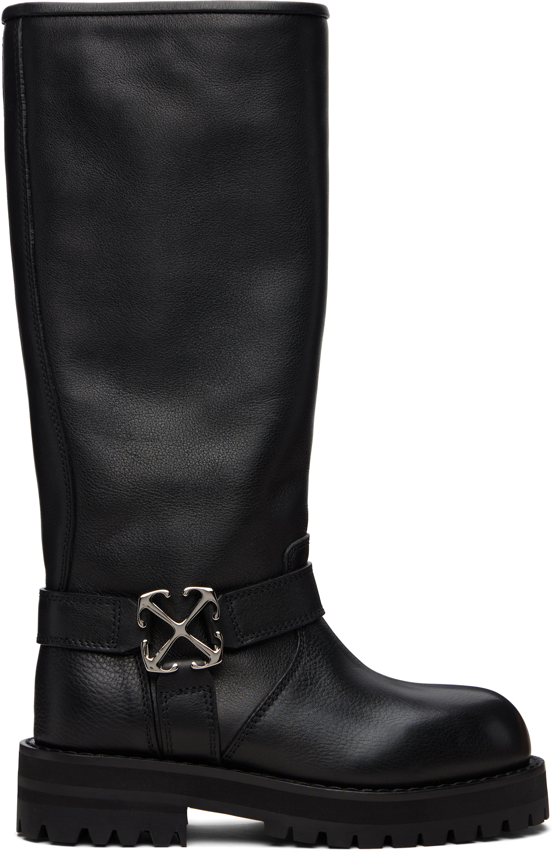 Off-White - Gray Off Track Tall Boots