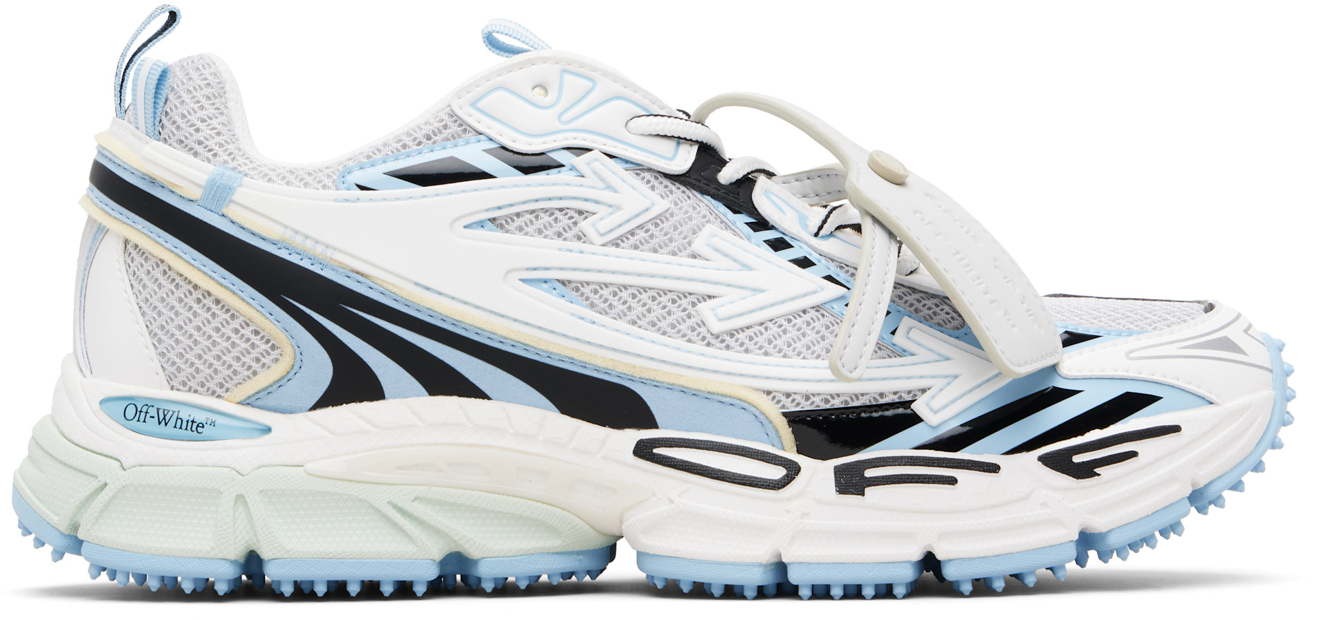 Off-White: White & Blue Be Right Back Sneakers | SSENSE