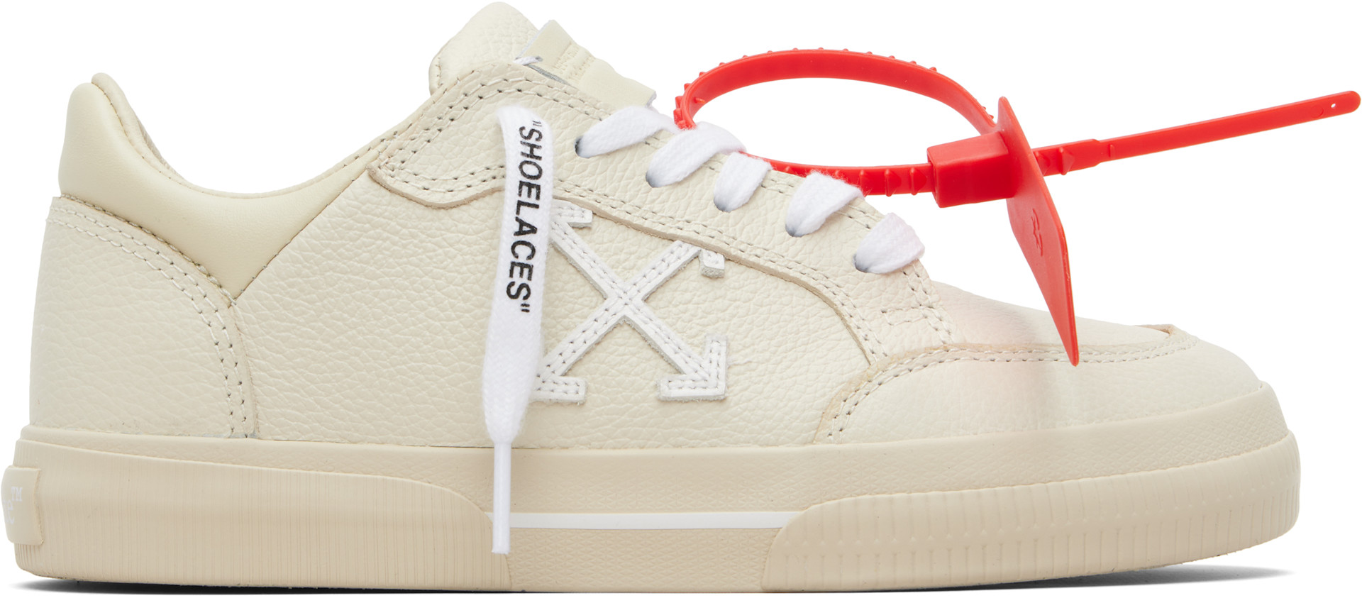 Off-White - Baskets basses vulcanisées beiges