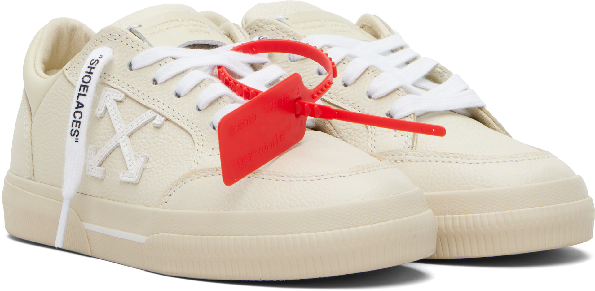 Off-White - Baskets basses vulcanisées beiges