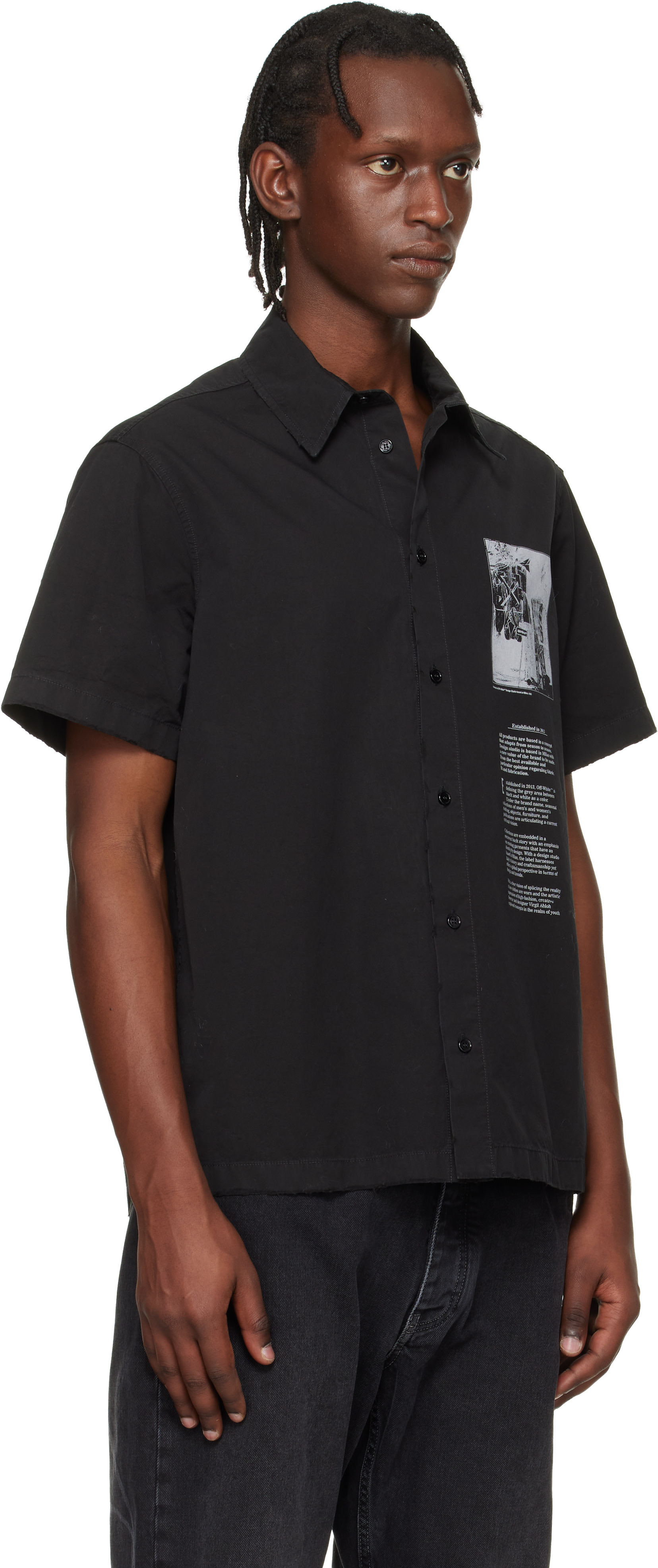 off white brand dress shirt Off White Button Down Washed Twill Shirt Dress Large