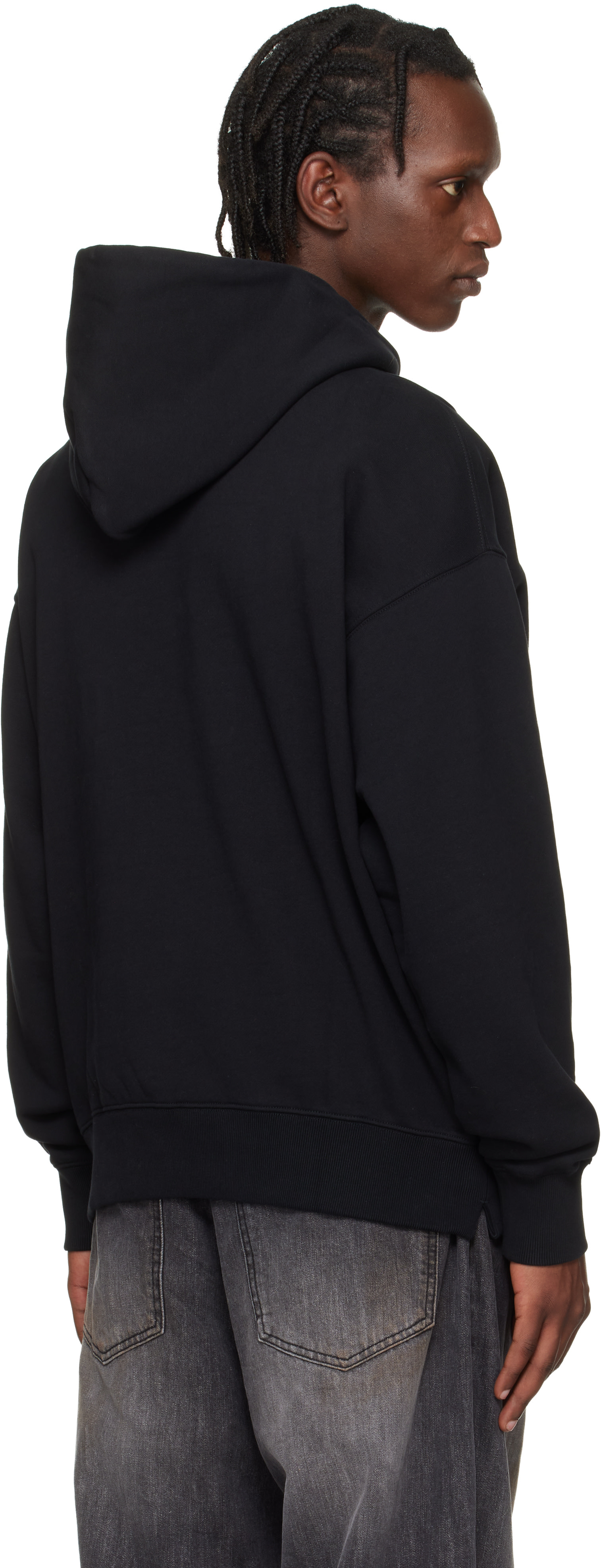 Off-White - Pull à capuche de planchiste noir à image de Cupidon