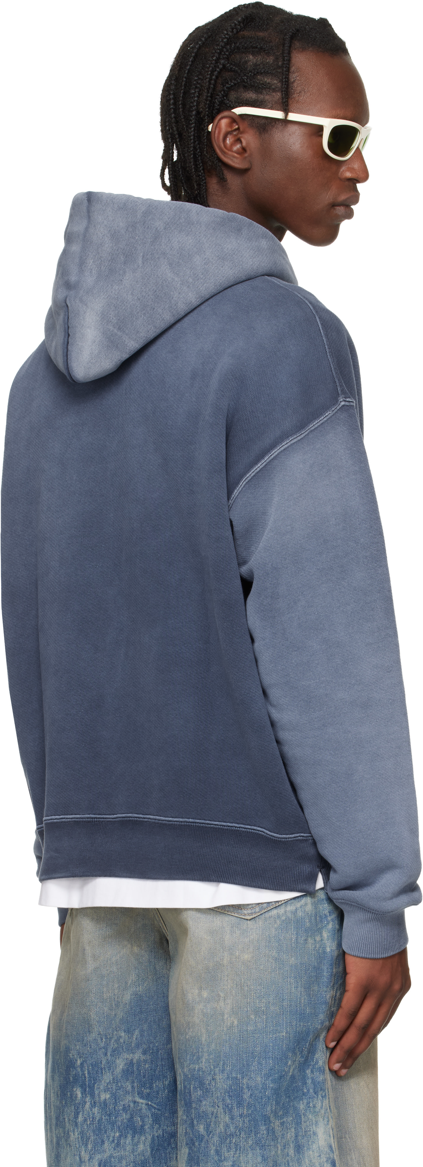 Off-White - Pull à capuche de planchiste Laundry bleu