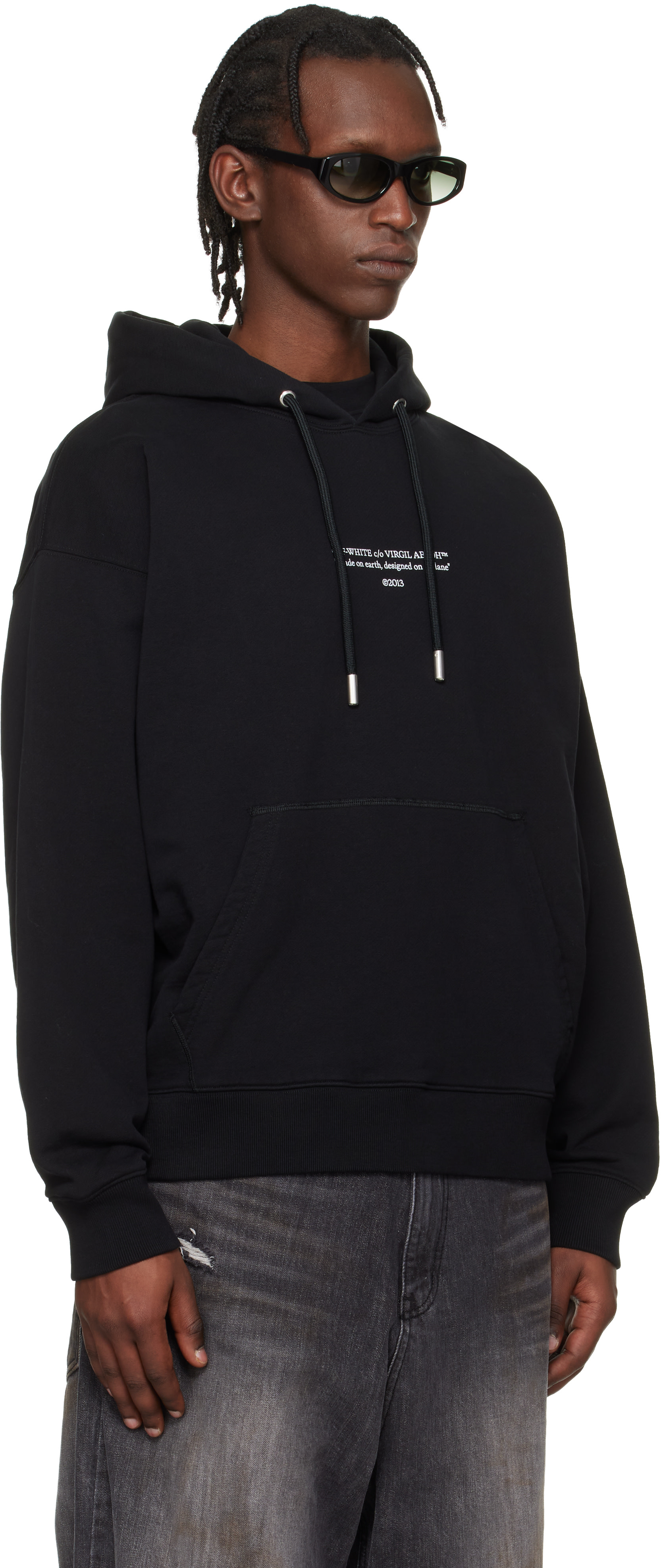 Off-White - Pull à capuche de planchiste Statement noir