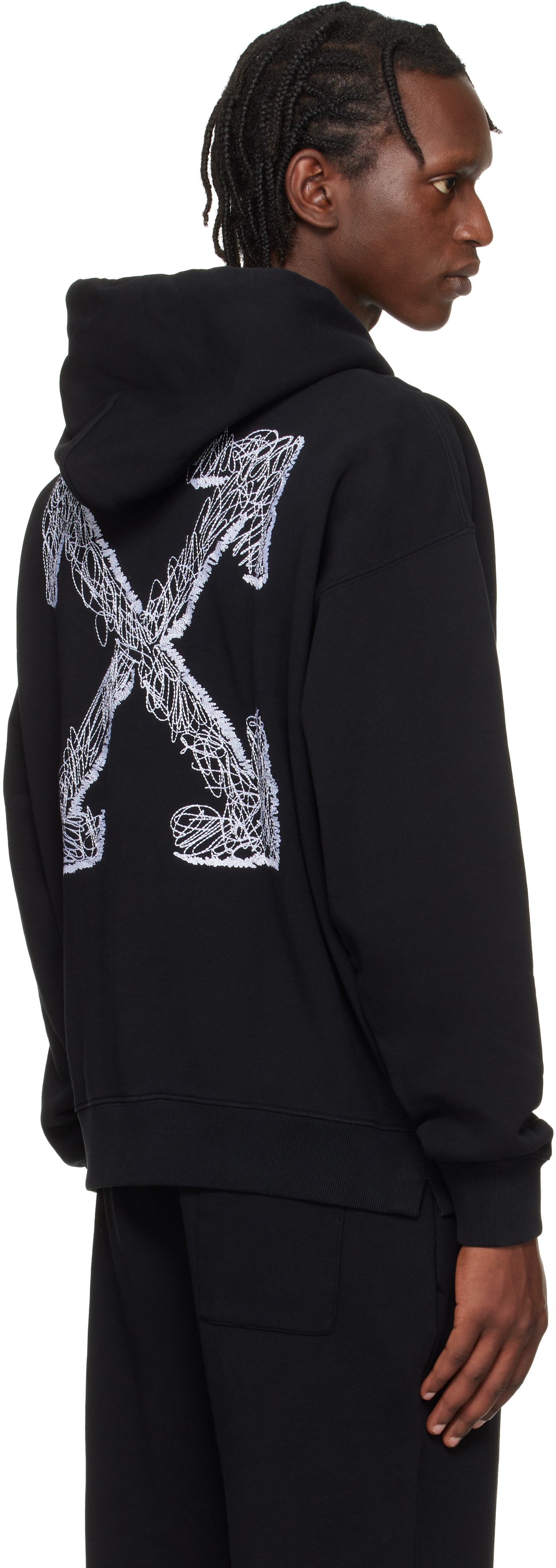 Off-White - ブラック Scribble Arrow Skate フーディ