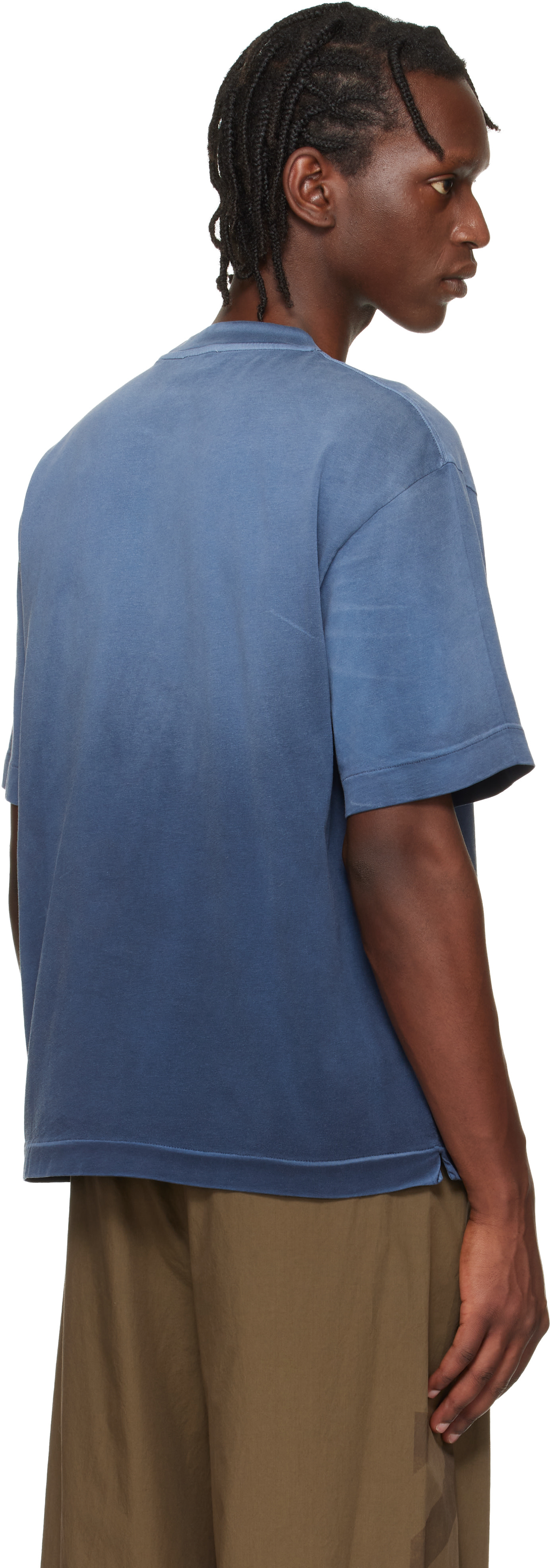 Off-White: Navy Laundry Skate T-Shirt | SSENSE Singapore