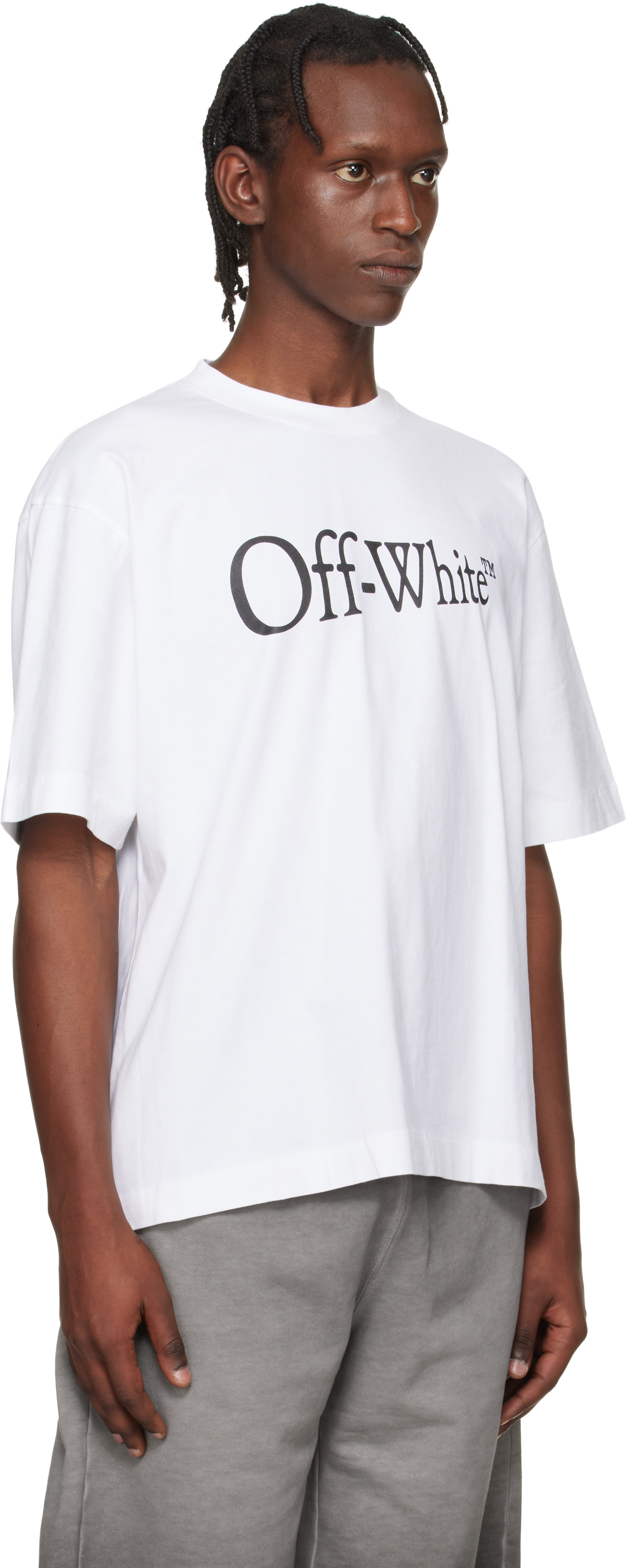 Off-White: ホワイト Run Arrow Skate Tシャツ | SSENSE 日本
