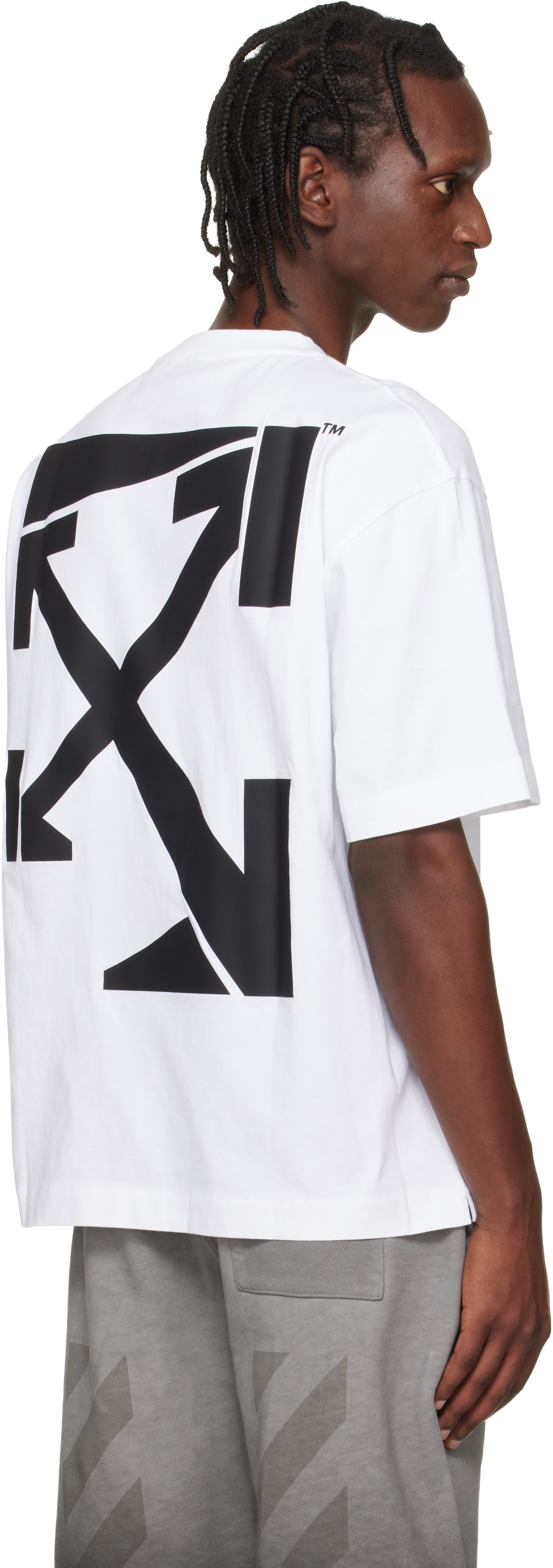 Off-White: White Run Arrow Skate T-shirt | SSENSE