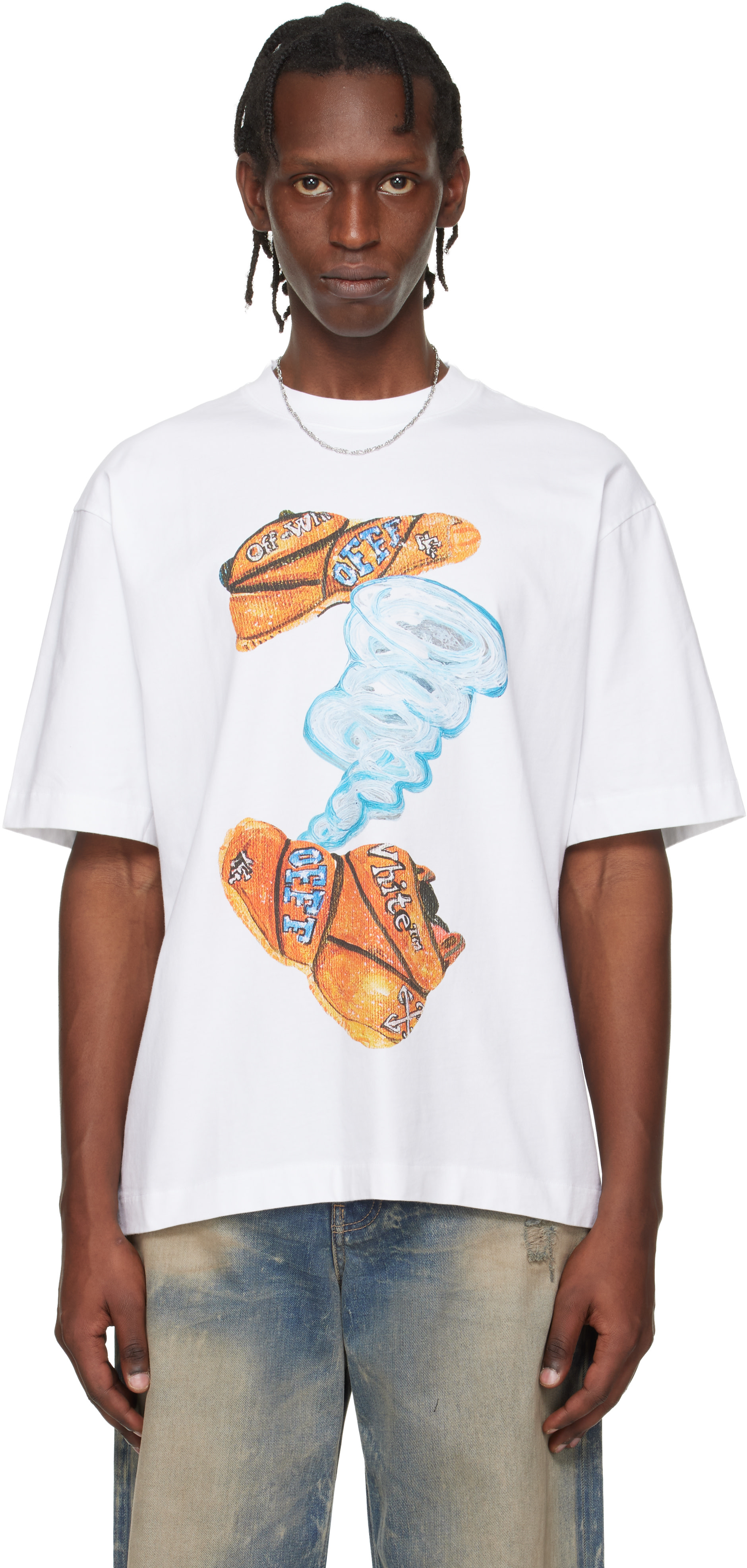 Off-White: ホワイト Gregory Shimadaエディション Diagonal Skate T