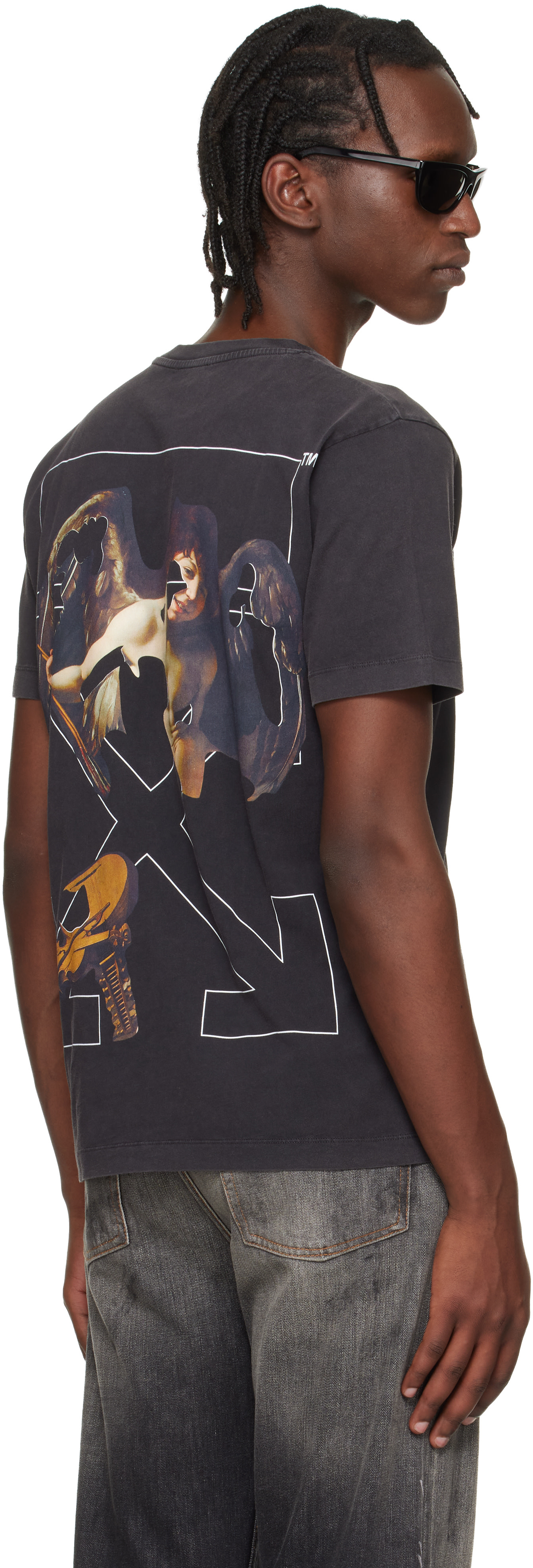 Off-White - ブラック Cupid Arrow スリムフィットTシャツ