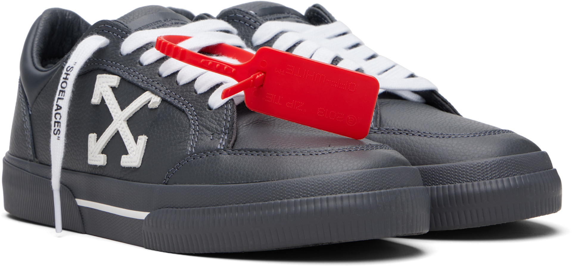 Off-White - Baskets basses vulcanisées grises