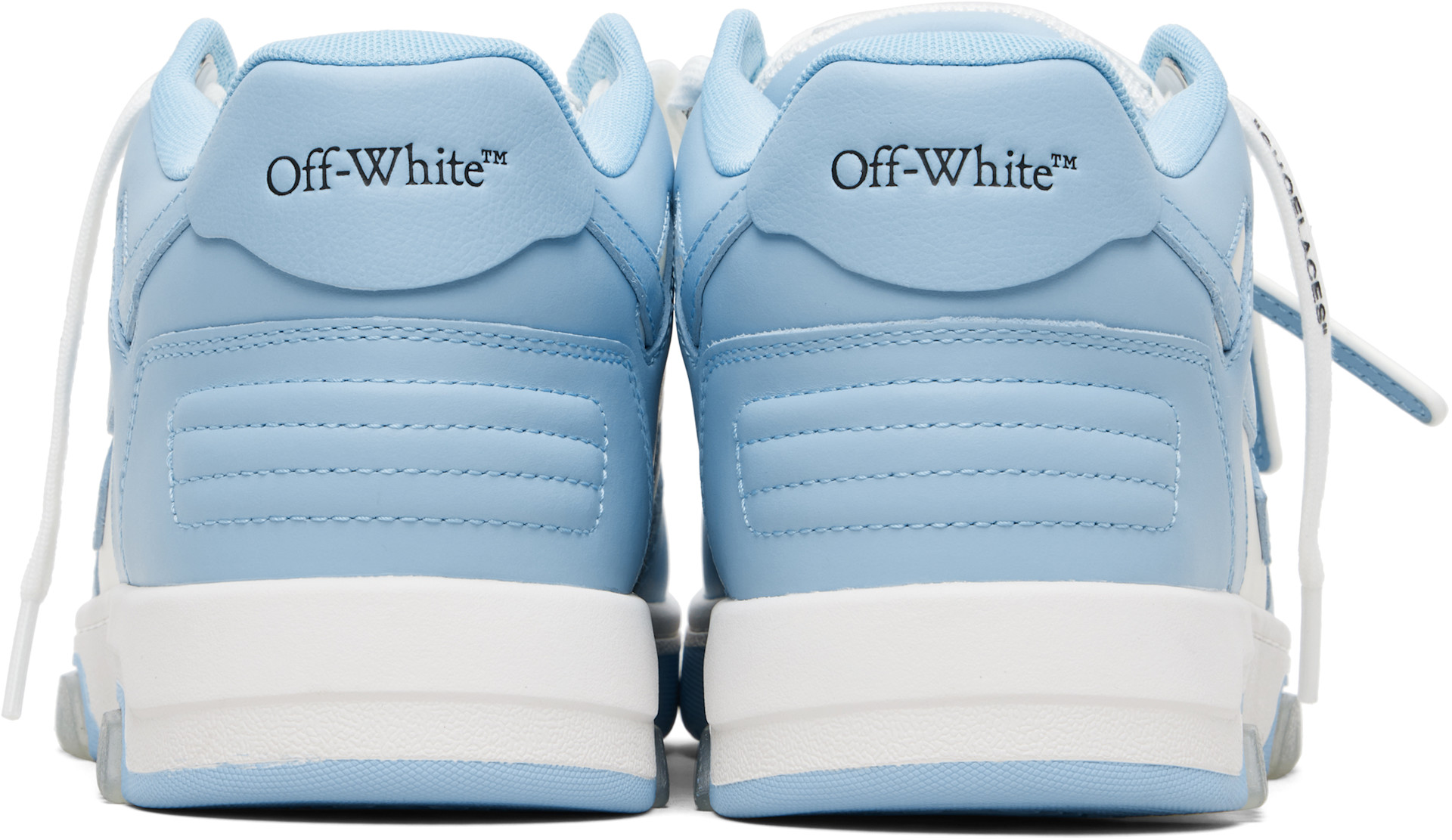 Off-White: ホワイト＆ブルー Out Of Office スニーカー | SSENSE 日本