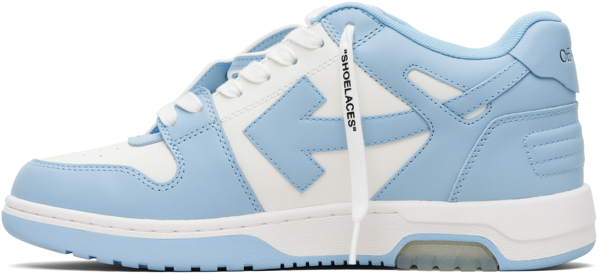 Off-White: ホワイト＆ブルー Out Of Office スニーカー | SSENSE 日本