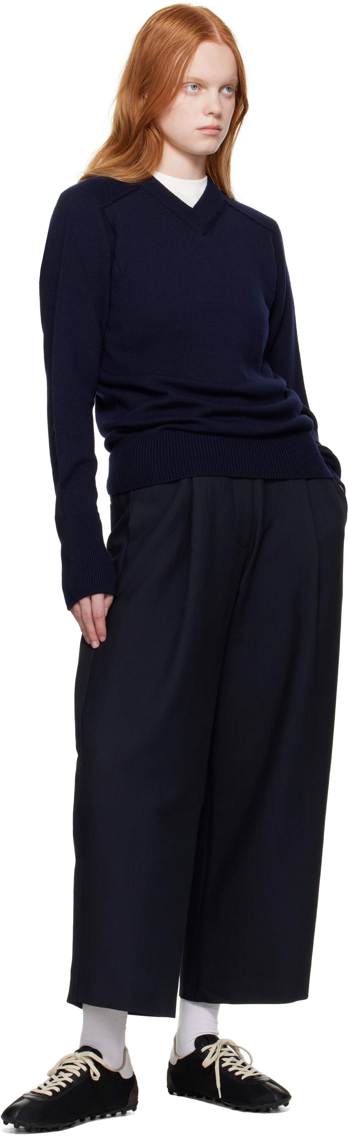 Studio Nicholson - Pantalon Fellini bleu marine