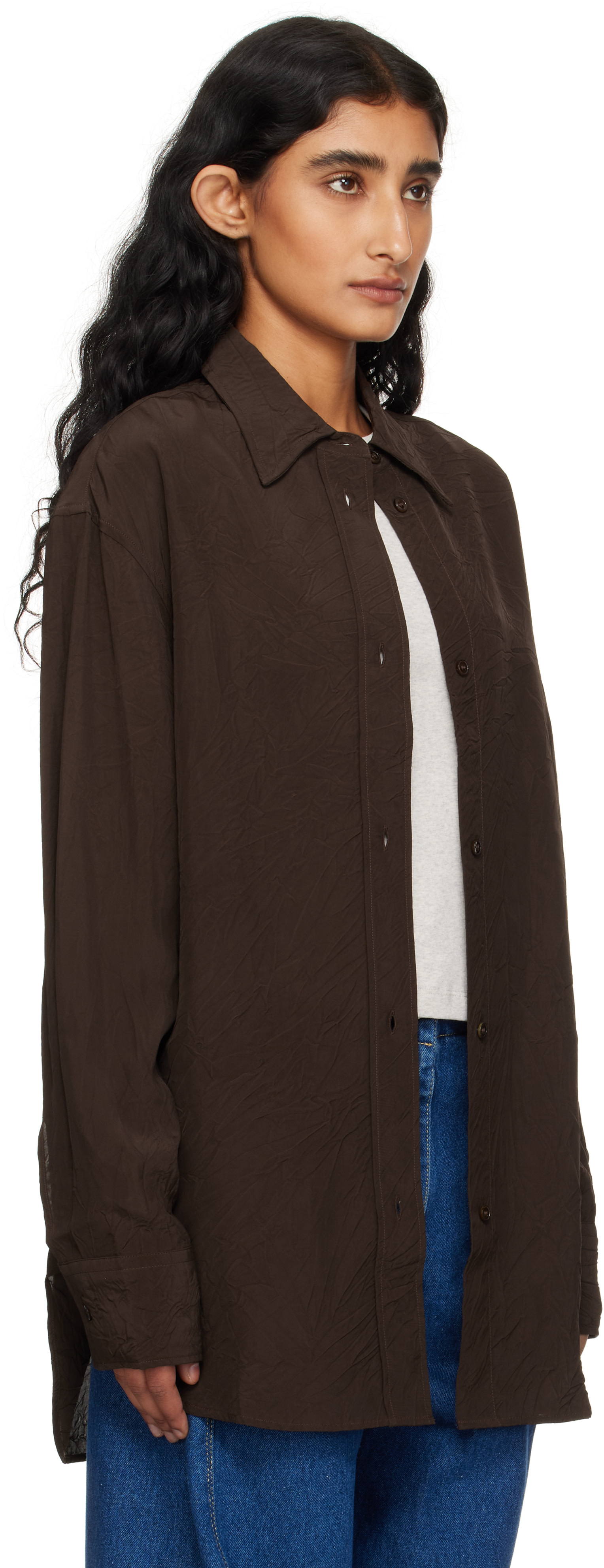 Studio Nicholson - Chemise Rouen brune