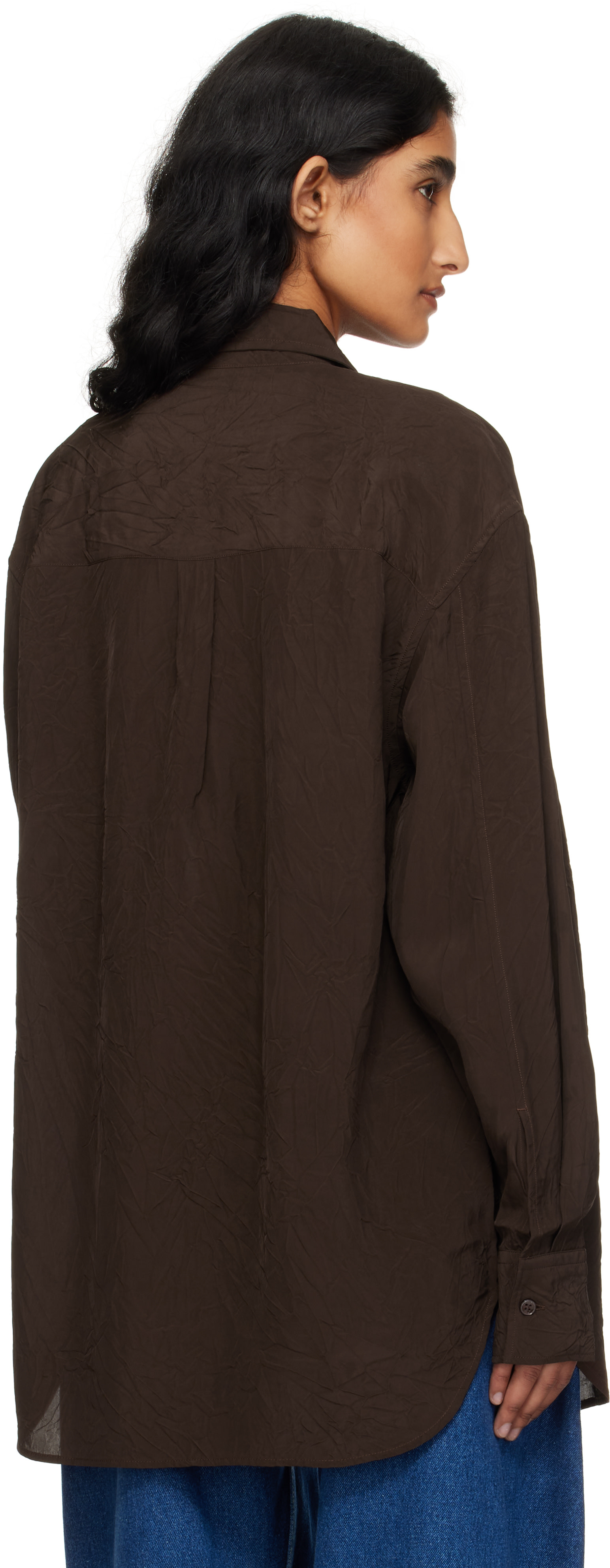 Studio Nicholson - Chemise Rouen brune