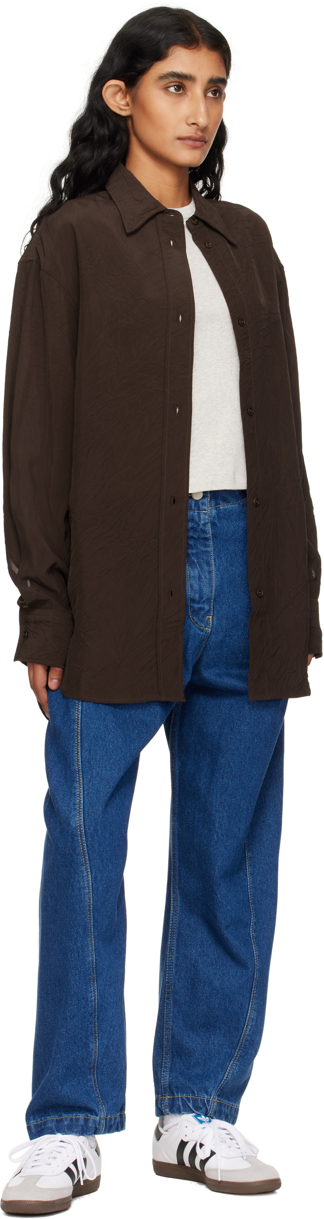Studio Nicholson - Chemise Rouen brune