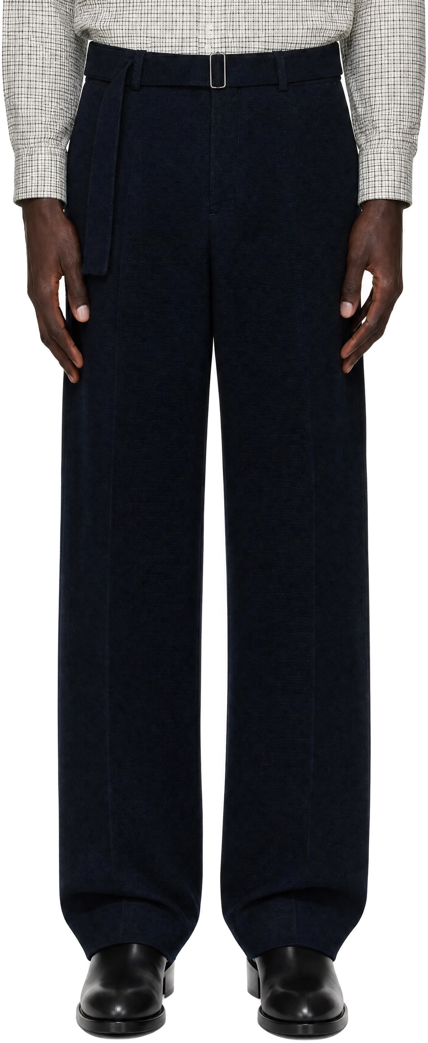 Studio Nicholson - Navy Vital Belted Trousers