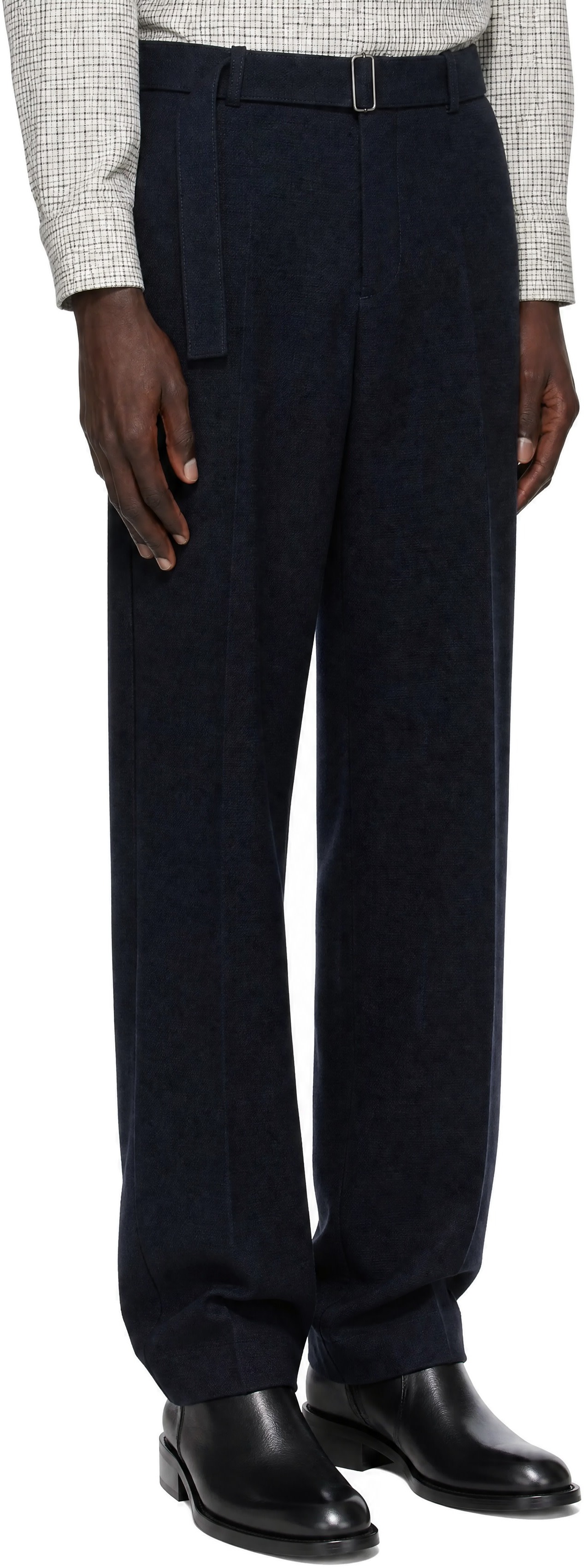 Studio Nicholson - Navy Vital Belted Trousers
