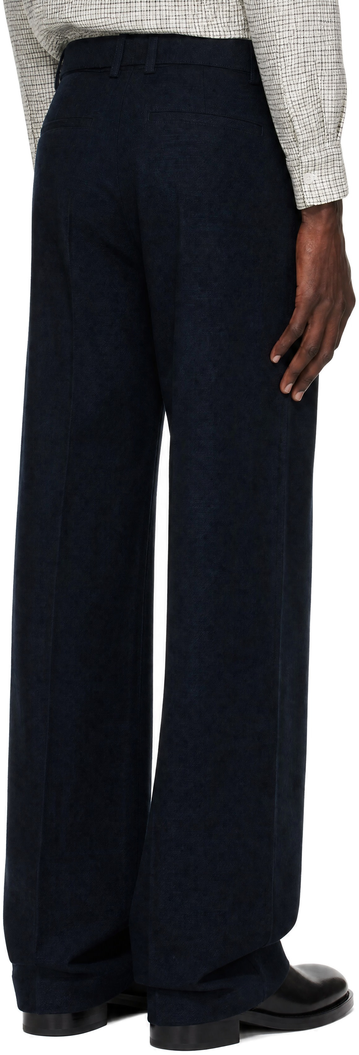 Studio Nicholson - Navy Vital Belted Trousers