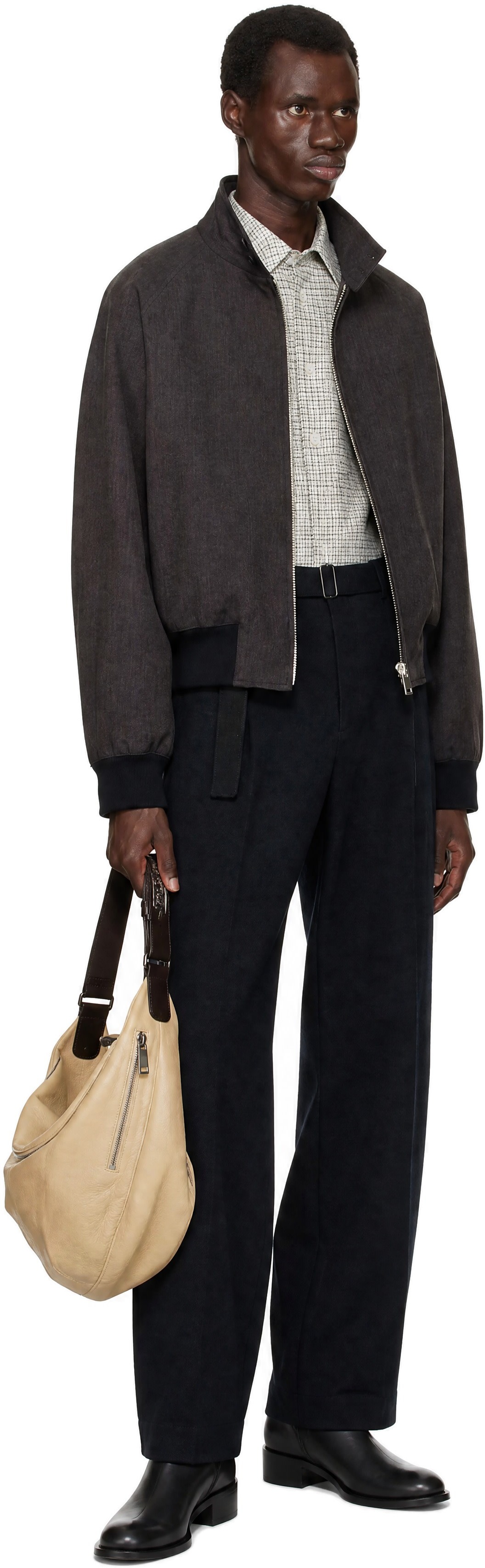 Studio Nicholson - Navy Vital Belted Trousers