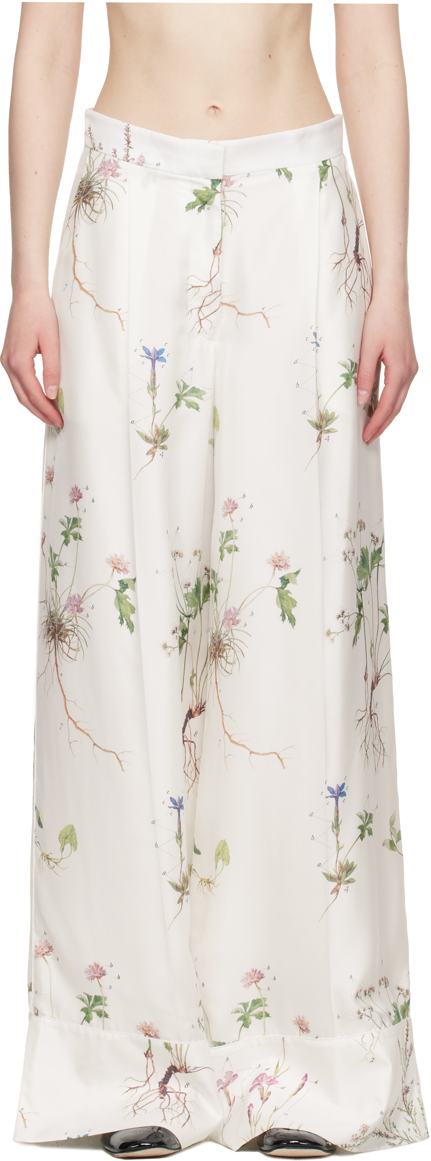 Erdem - Pantalon de pyjama blanc