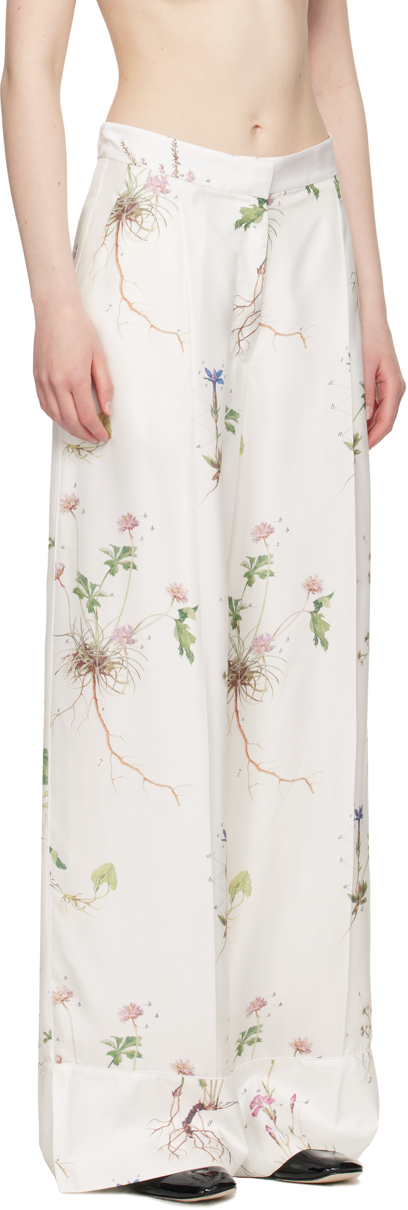 Erdem - Pantalon de pyjama blanc