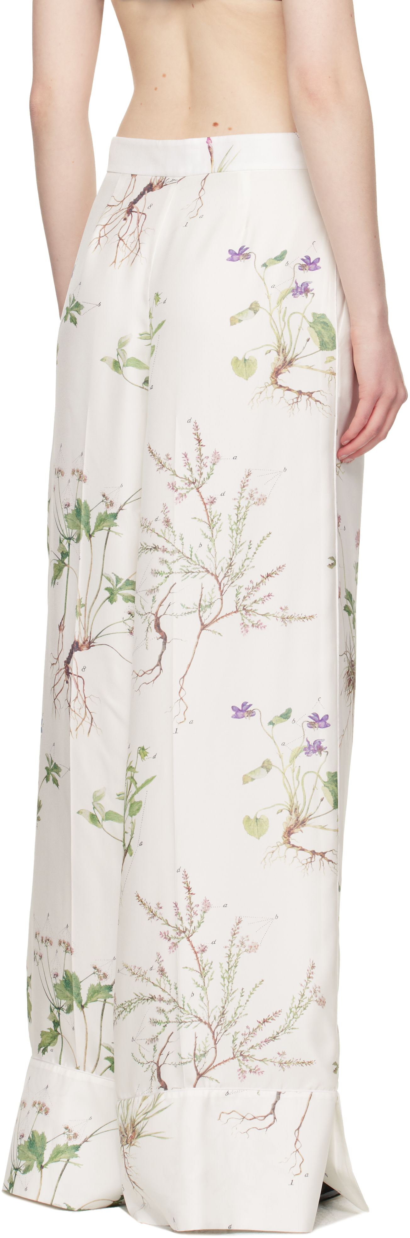 Erdem - Pantalon de pyjama blanc