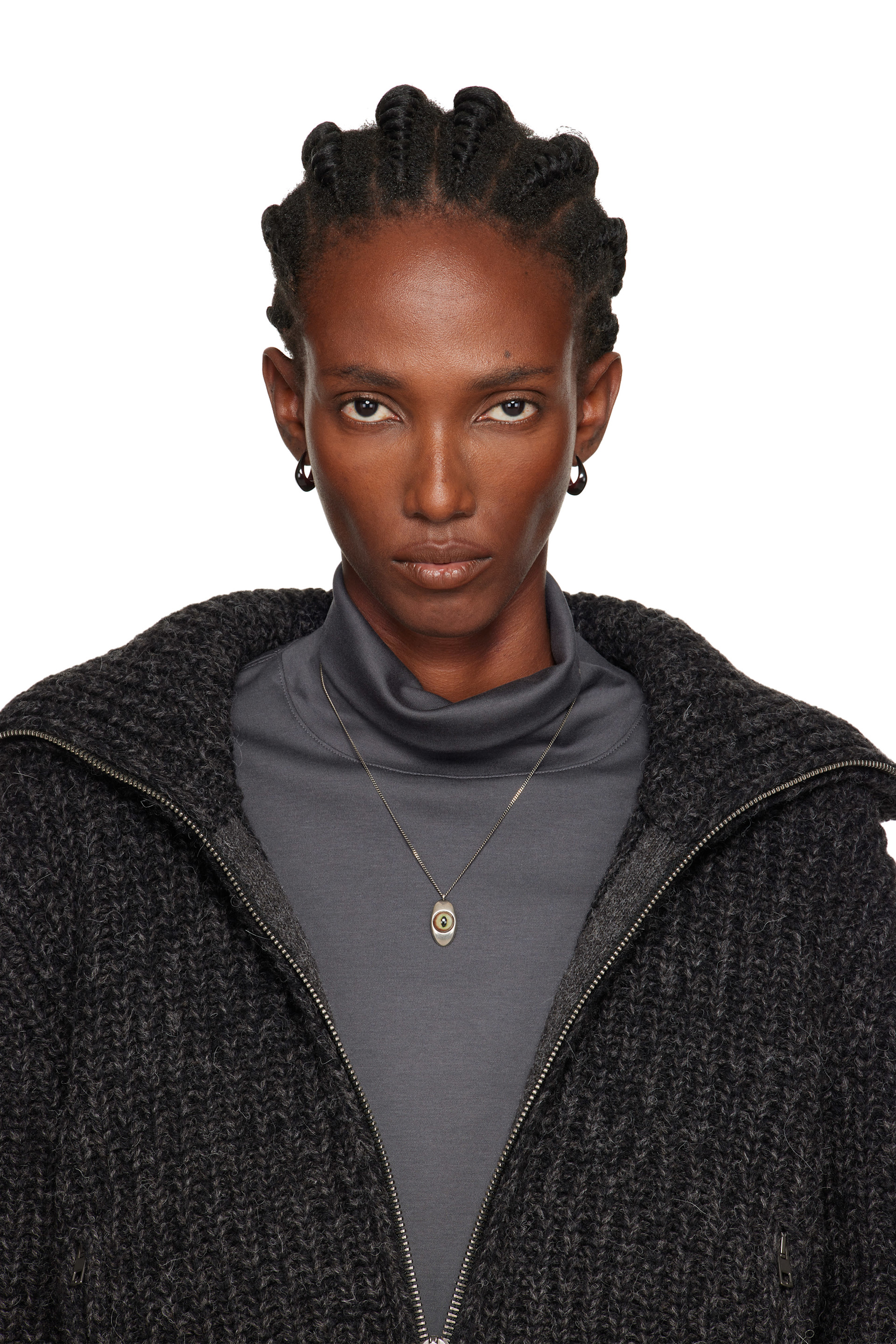 LEMAIRE: Curved Mini Drop Earrings | SSENSE