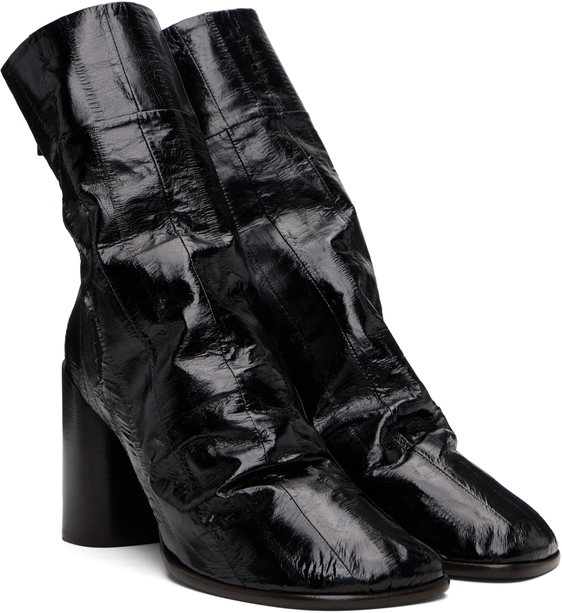 新品 25AW LEMAIRE BOOTS LEMAIRE: Black Glove 80 Ankle Boots | SSENSE