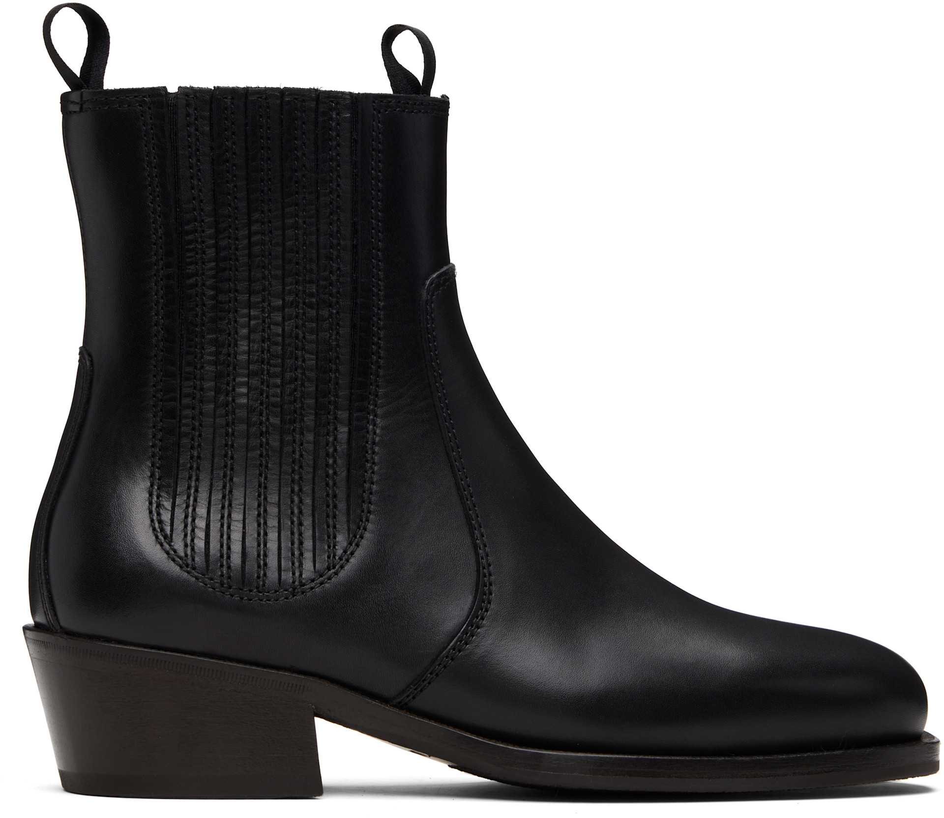 LEMAIRE ルメール チェルシーブーツ サイズ40 LEMAIRE: Black Vegetable-Tanned Chelsea Boots | SSENSE