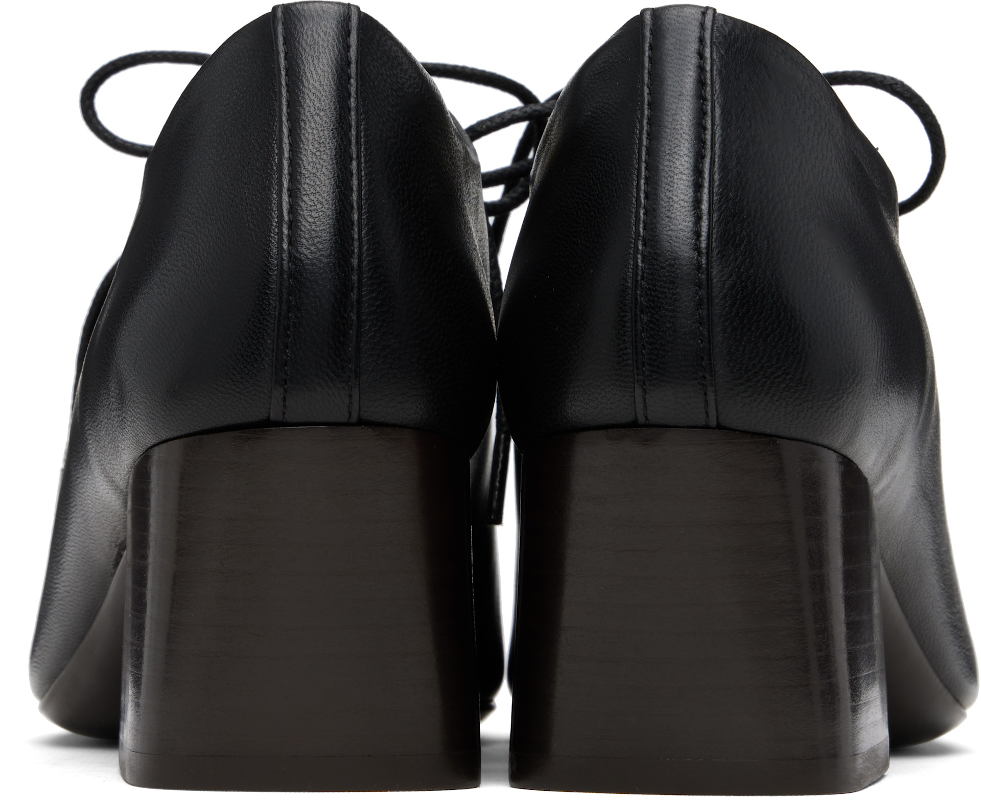 LEMAIRE: Black Souris Classic Derby Heels | SSENSE