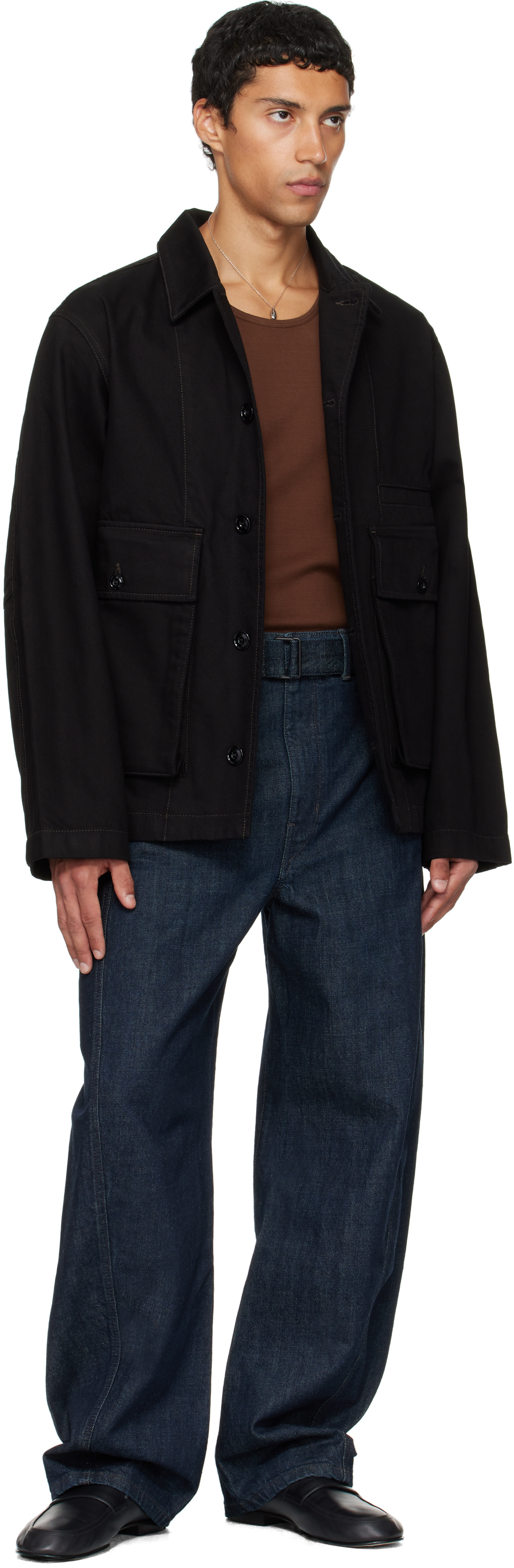ジャケット・アウター 22aw LEMAIRE 3 buttons Jacket Lemaire: Men's 3 Button Jacket (Ash Black) | Dover Street Market