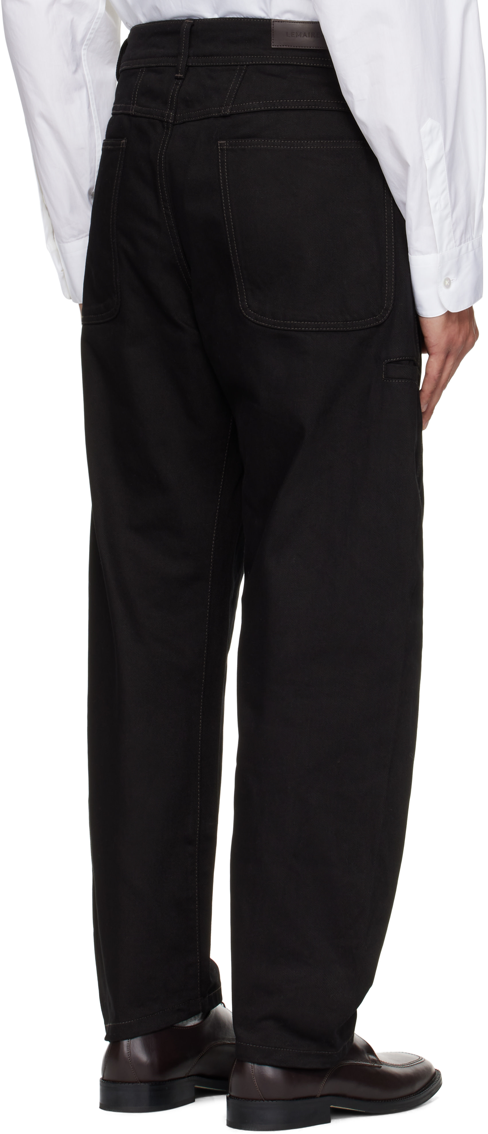 LEMAIRE: Black Twisted Workwear Jeans | SSENSE