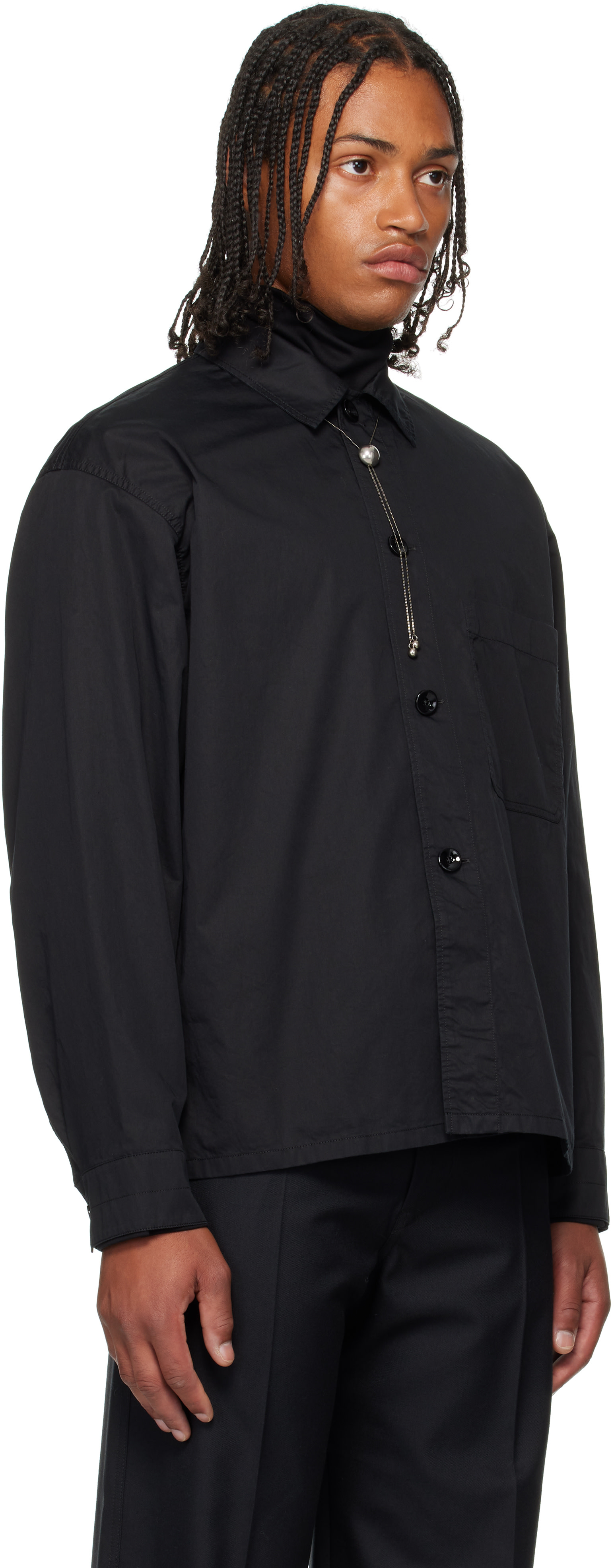 LEMAIRE: ブラック Pyjama シャツ | SSENSE 日本